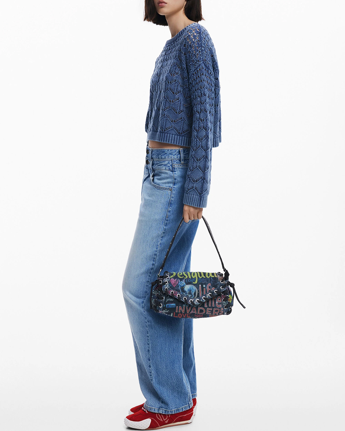 Sac à main en coton mélangé imprimé DESIGUAL Multicolore