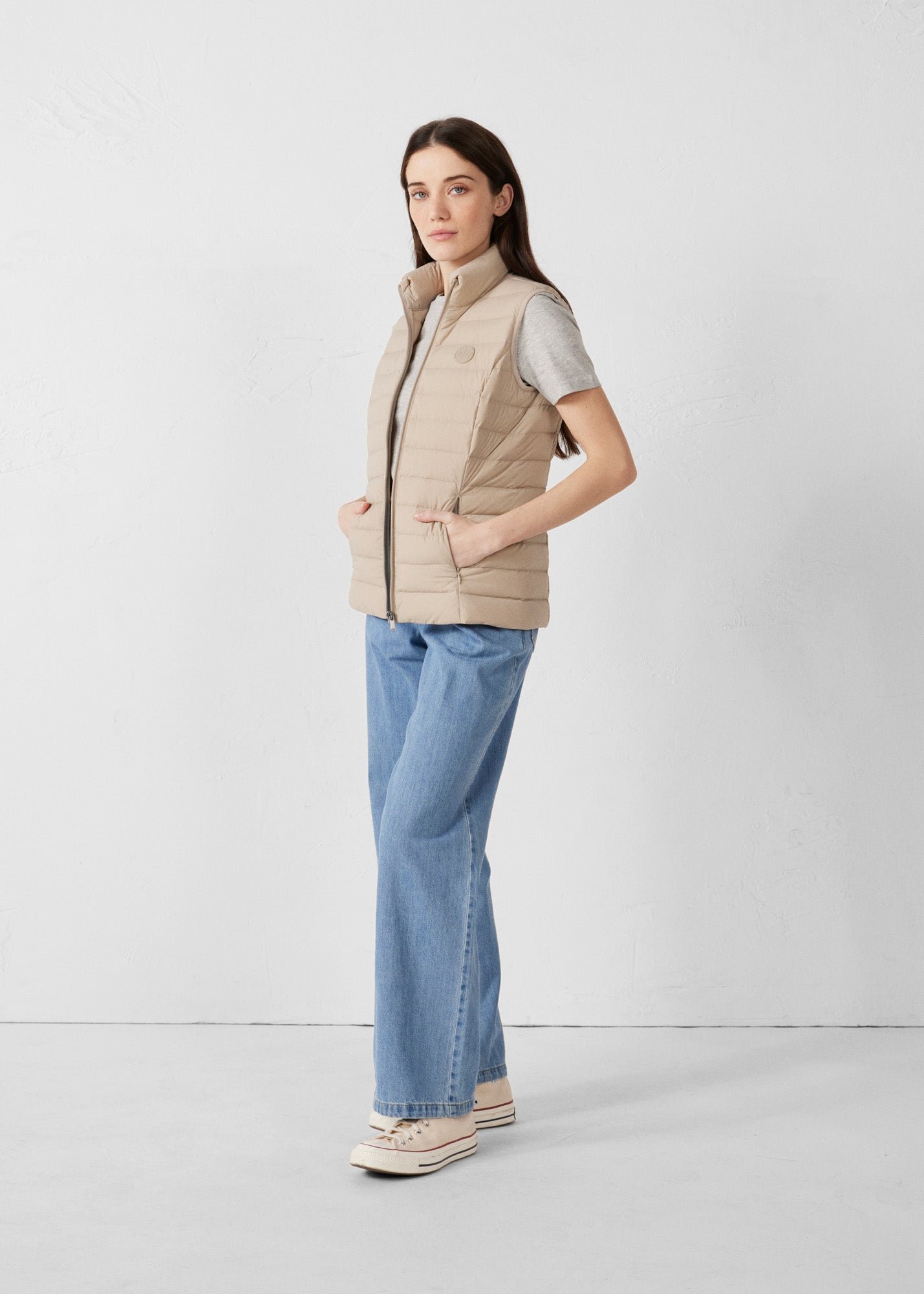 Doudoune sans manches stretch grenada JOTT Beige