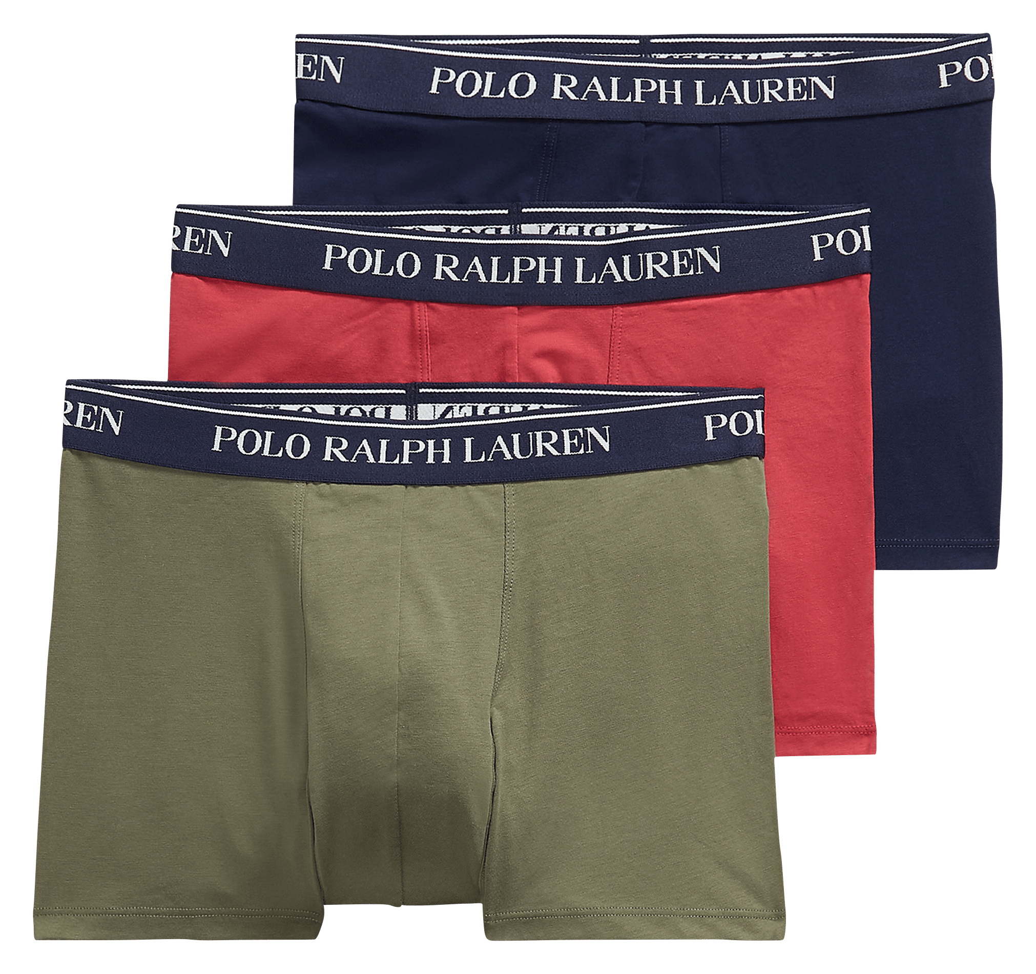 Pack of three cotton-blend boxers  3pk nvy-chili pep-cruise olive