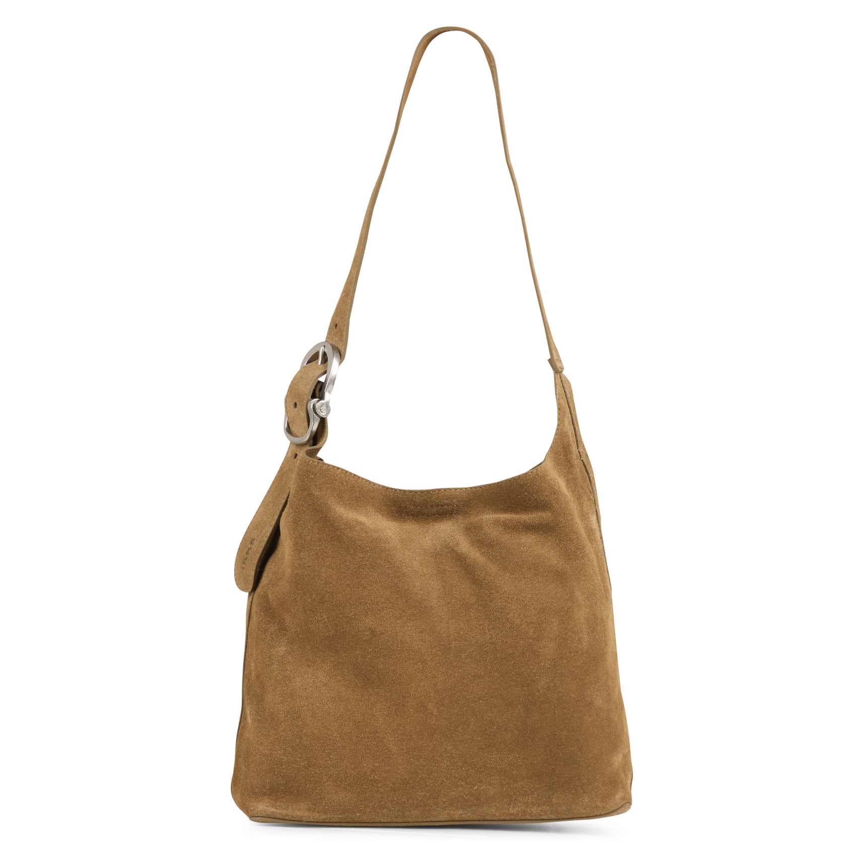 Bolso bandolera de piel aterciopelada IKKS Beige