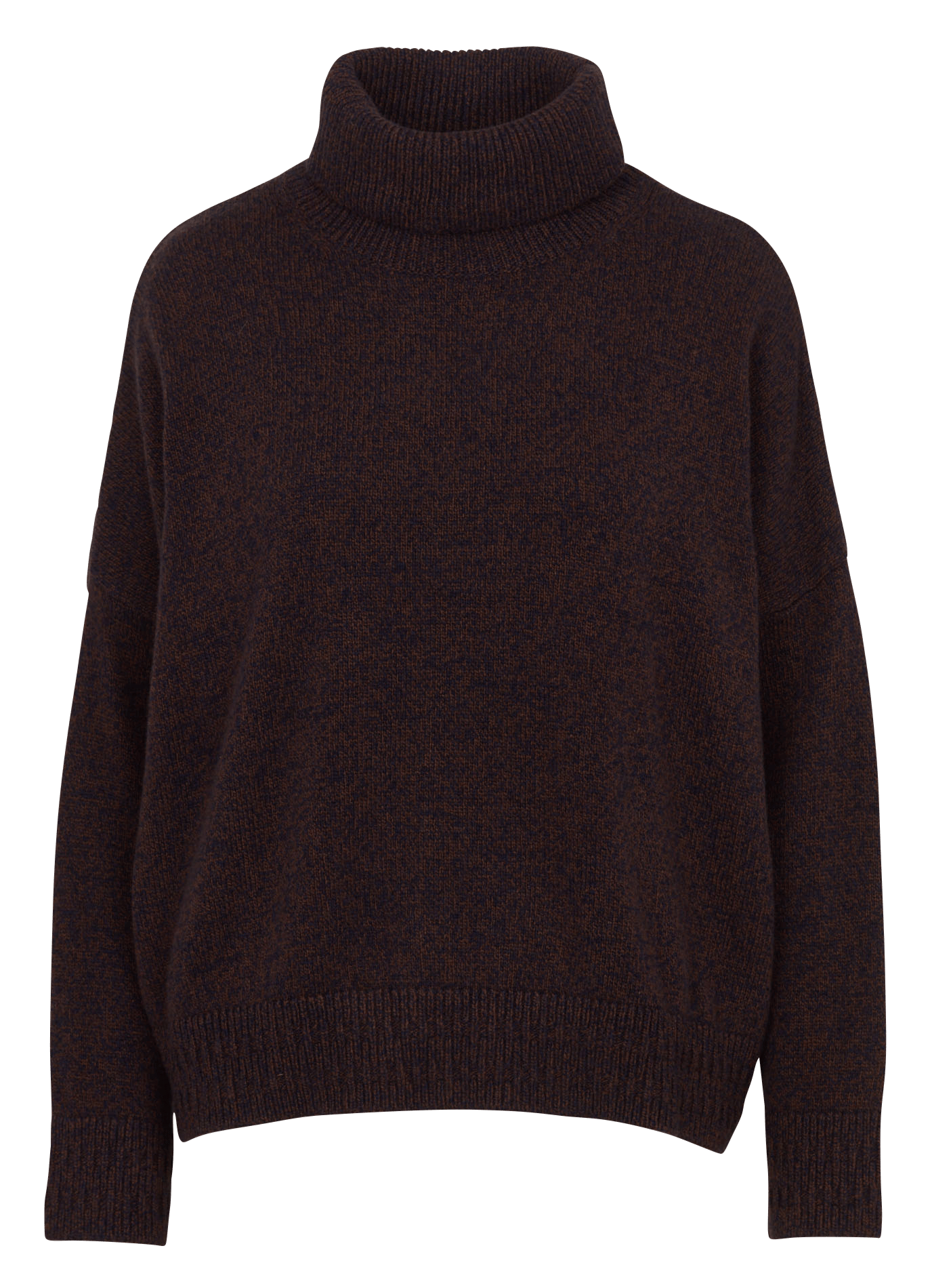 Oversized turtleneck sweater in blended wool. MAISON ANJE Brown