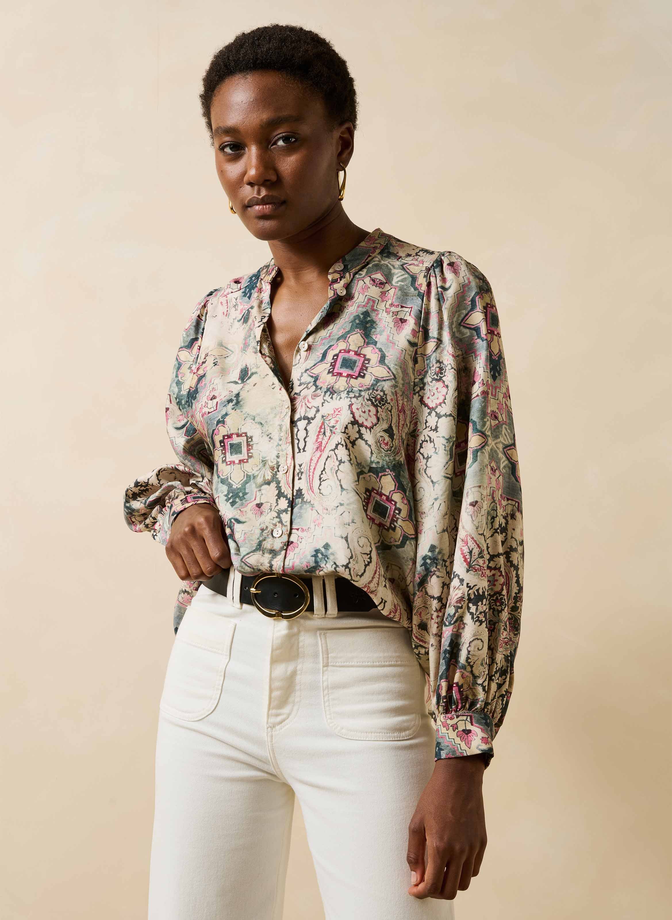 Round-neck shirt LA FEE MARABOUTEE White