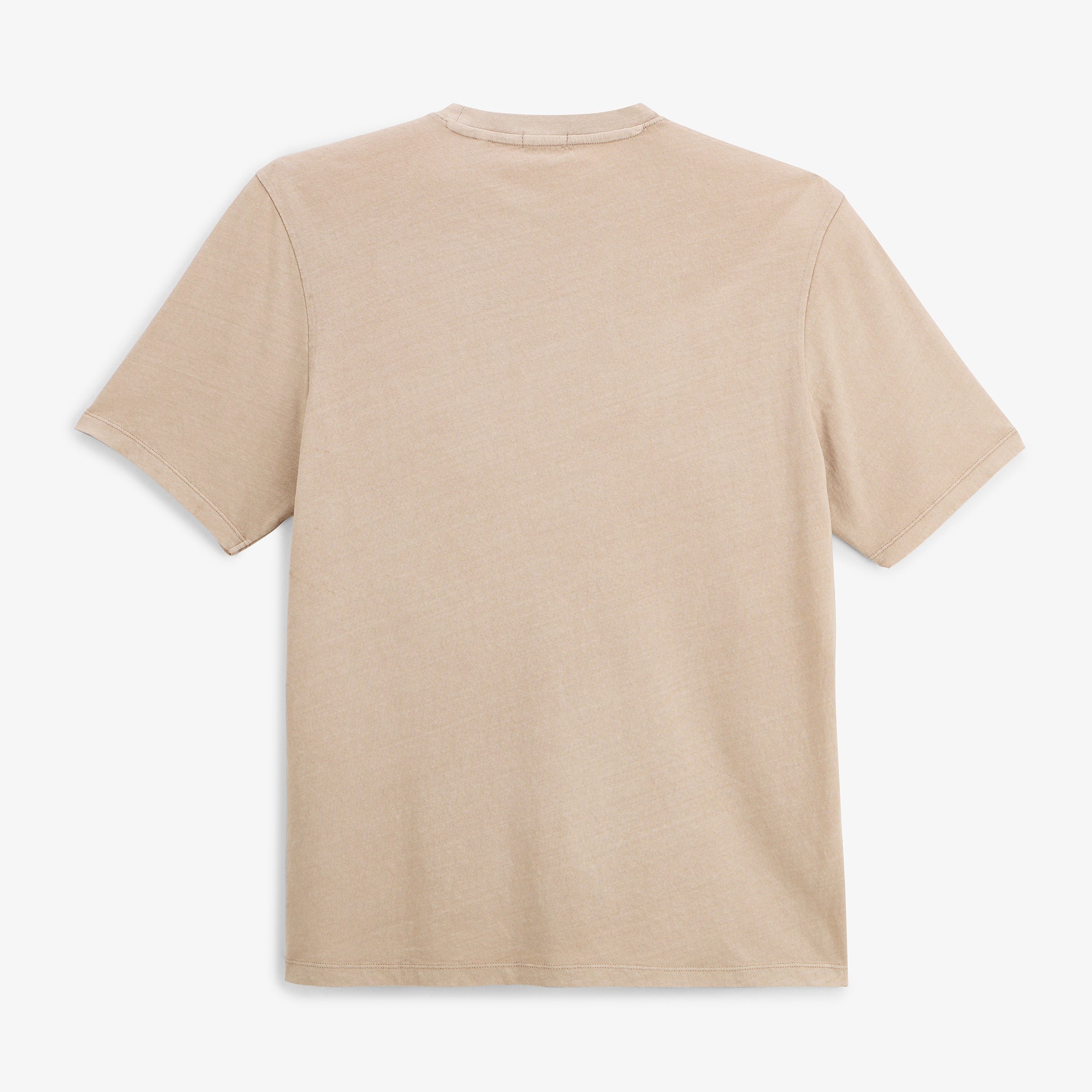 Short-sleeved t-shirt in beige travertine blended linen SERGE BLANCO Beige
