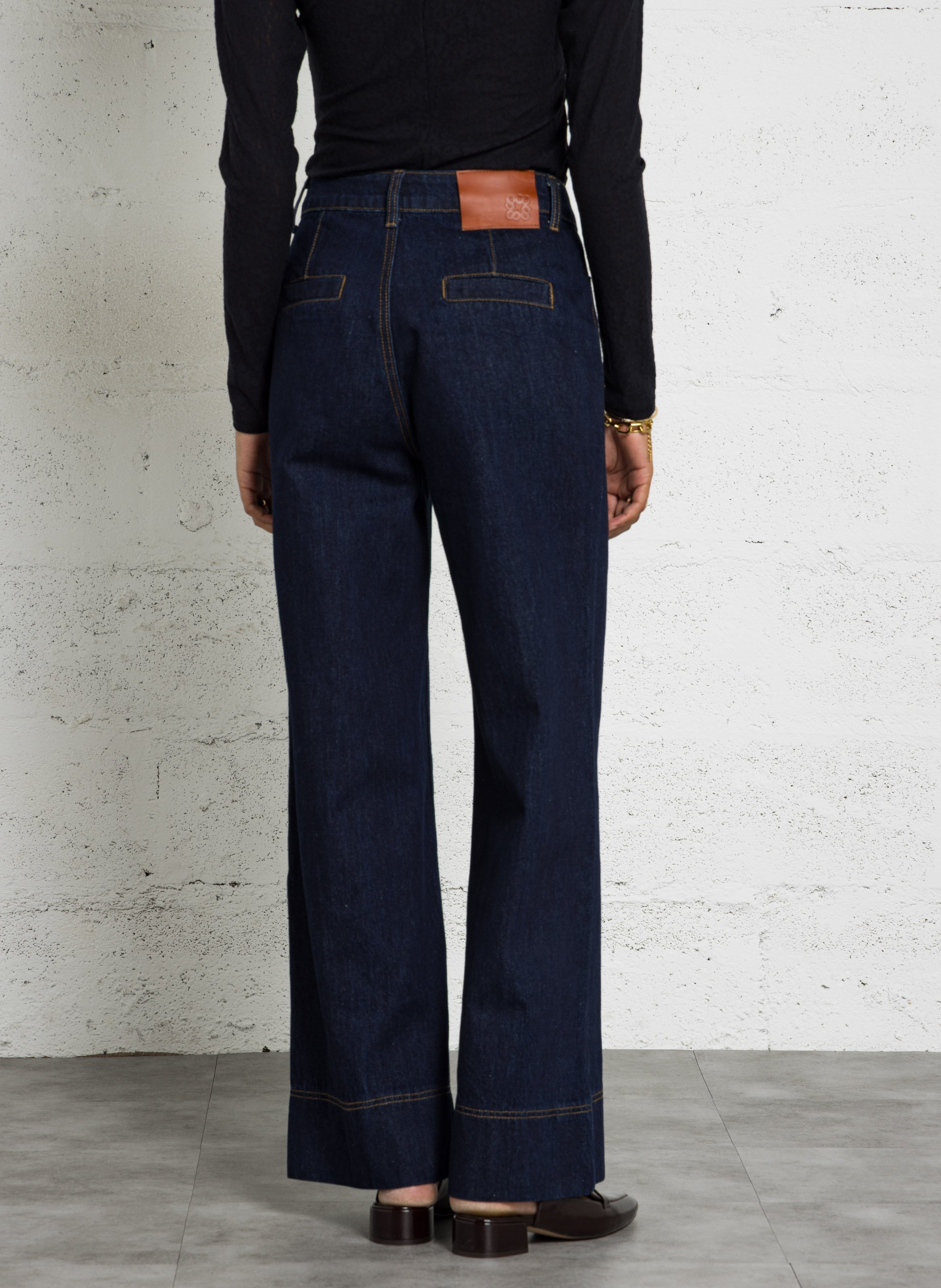 Flared Jeans aus Baumwolle SUNCOO Jeans ohne Waschung