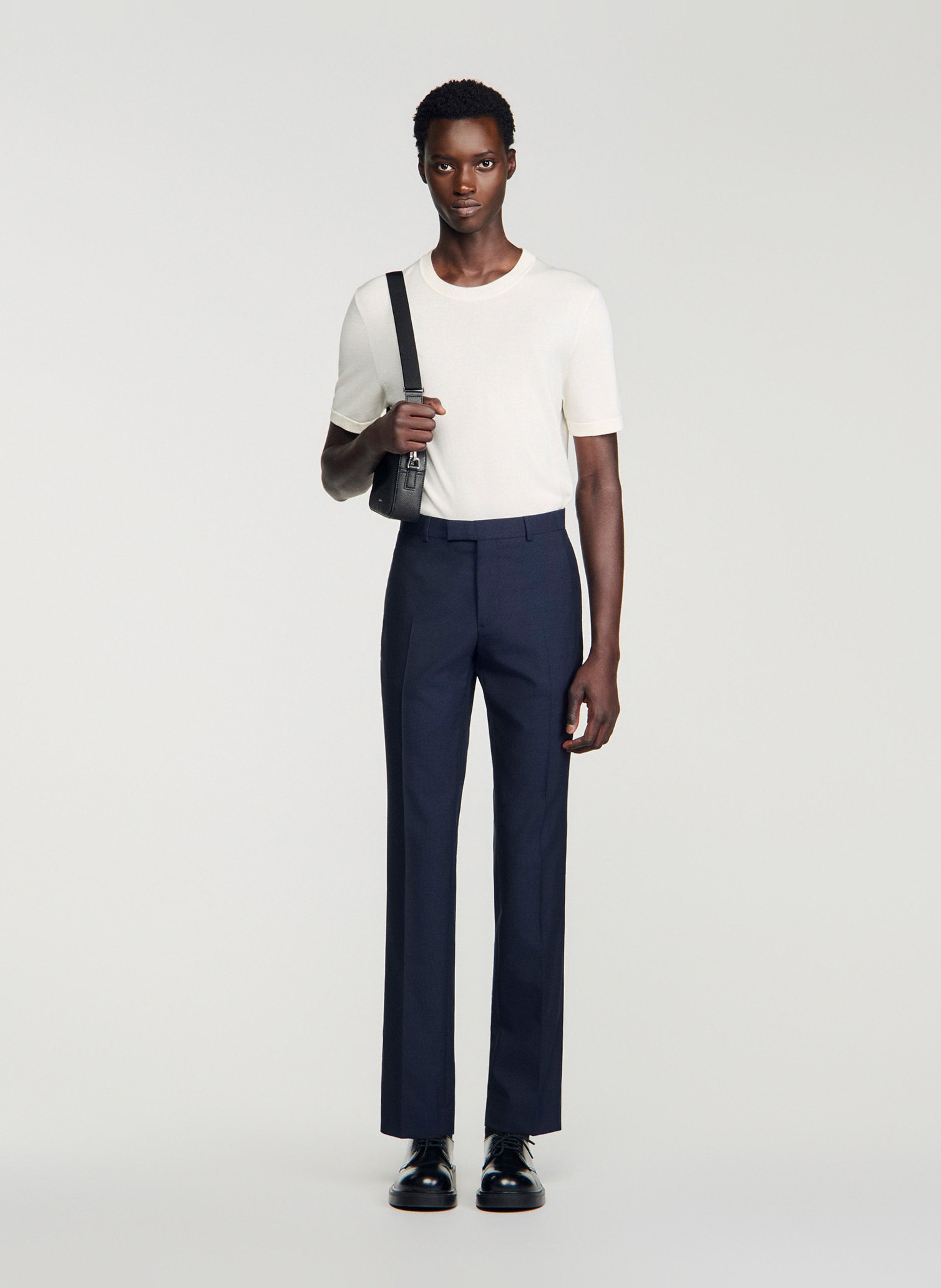 Wollen pantalon SANDRO Blauw