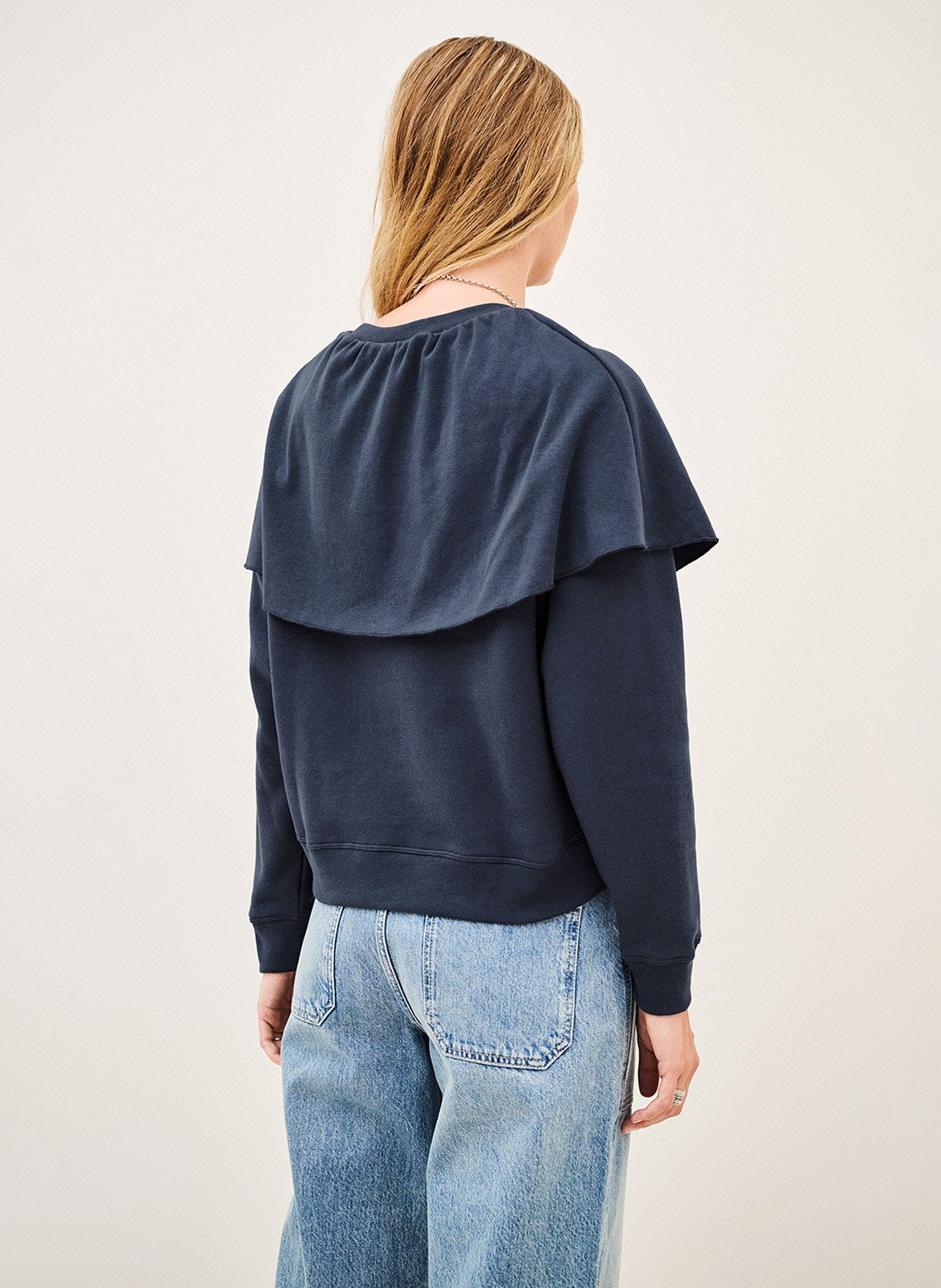 Straight cotton-blend sweater BA&SH Blue
