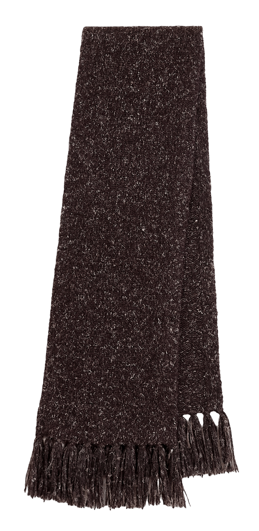 Fringed knitted scarf VANESSA BRUNO Brown
