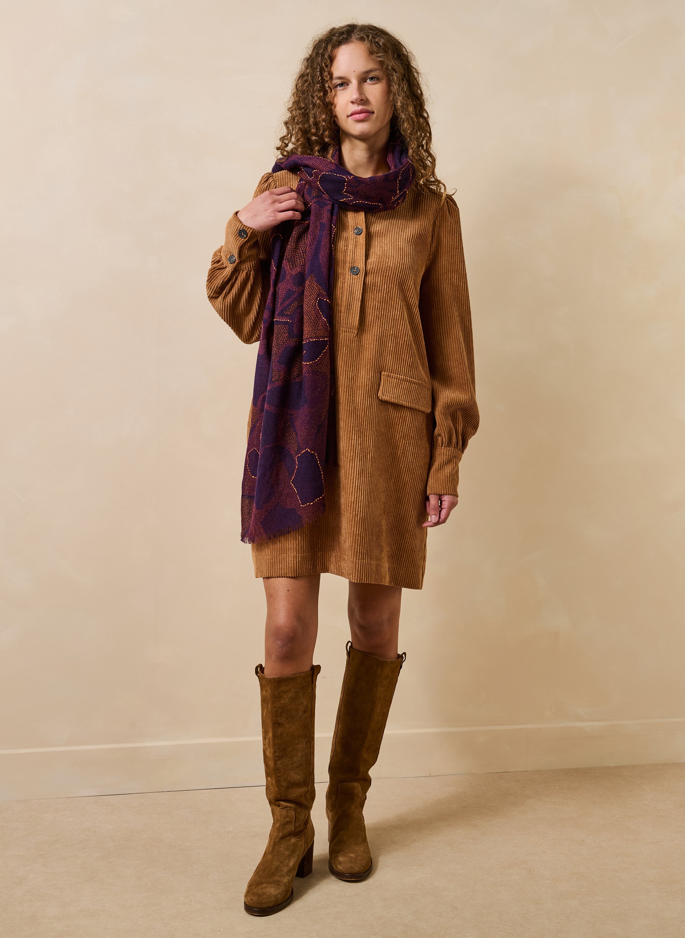 Foulard imprimé en laine LA FEE MARABOUTEE Multicolore