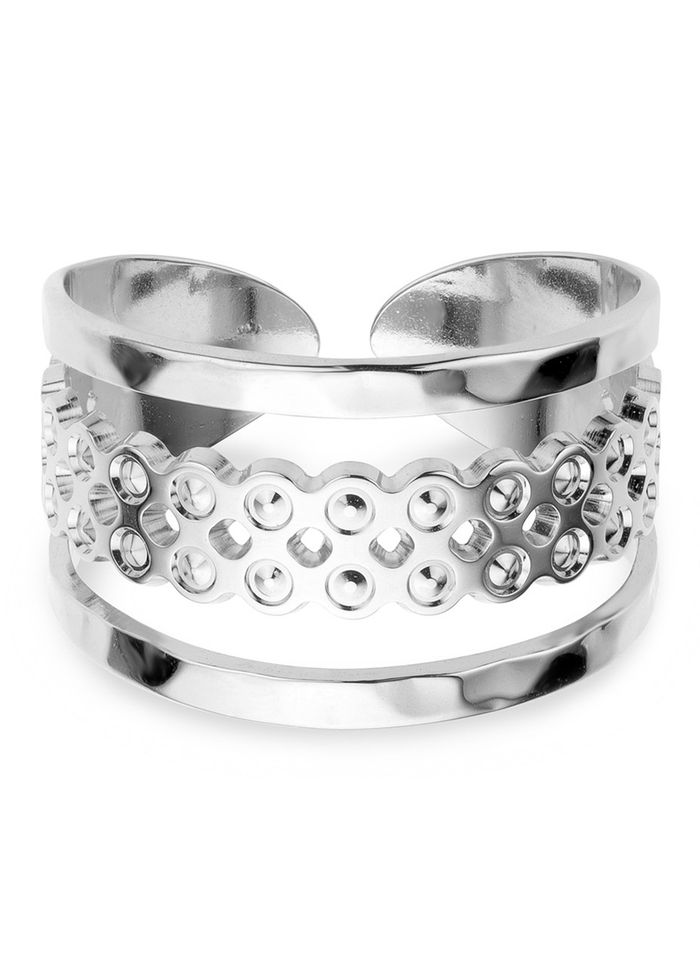 MYA BAY Ring mit Perlenblasen aus versilbertem Messing in Silber