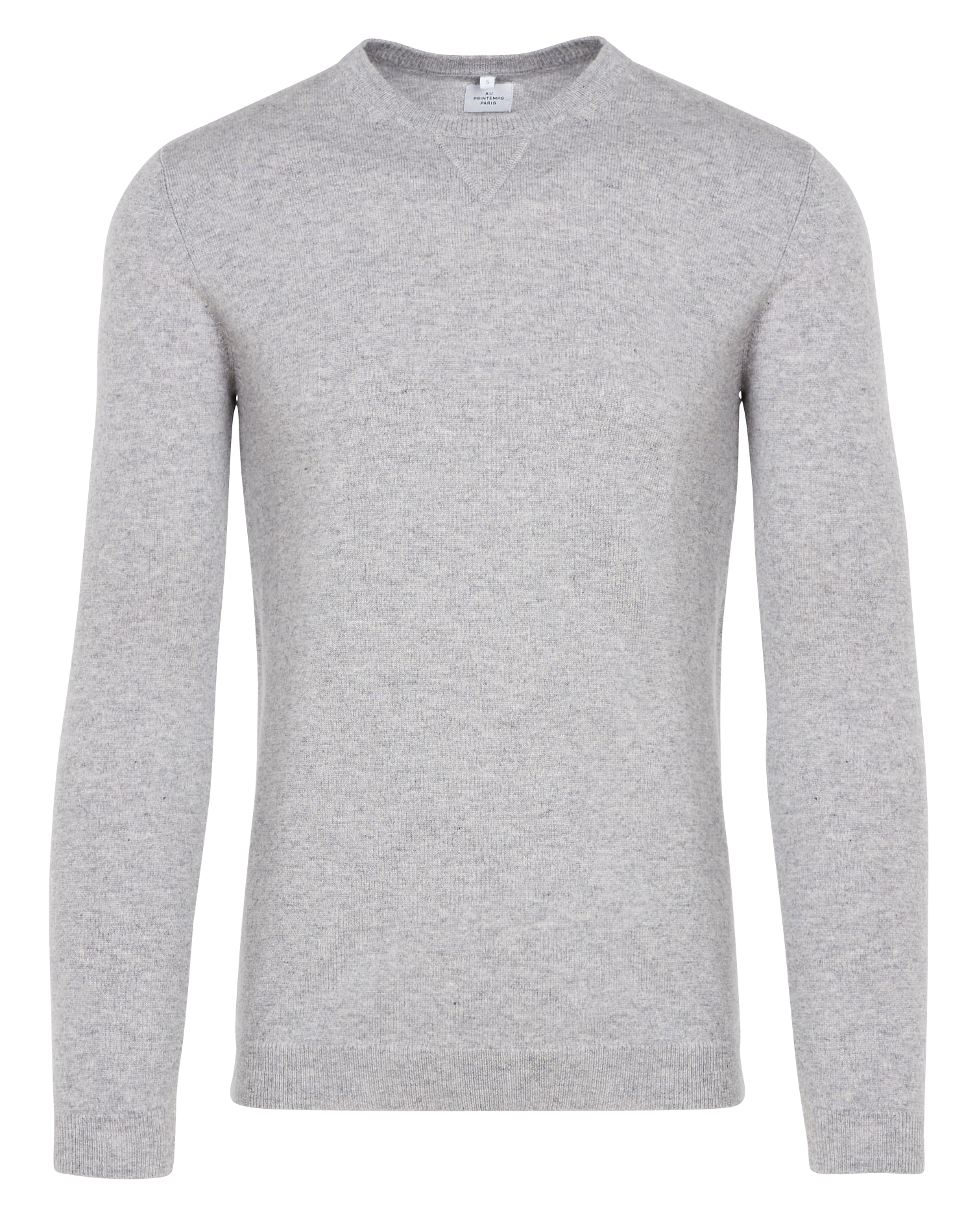 Regular-fit trui van kasjmier met ronde hals AU PRINTEMPS PARIS Grijs