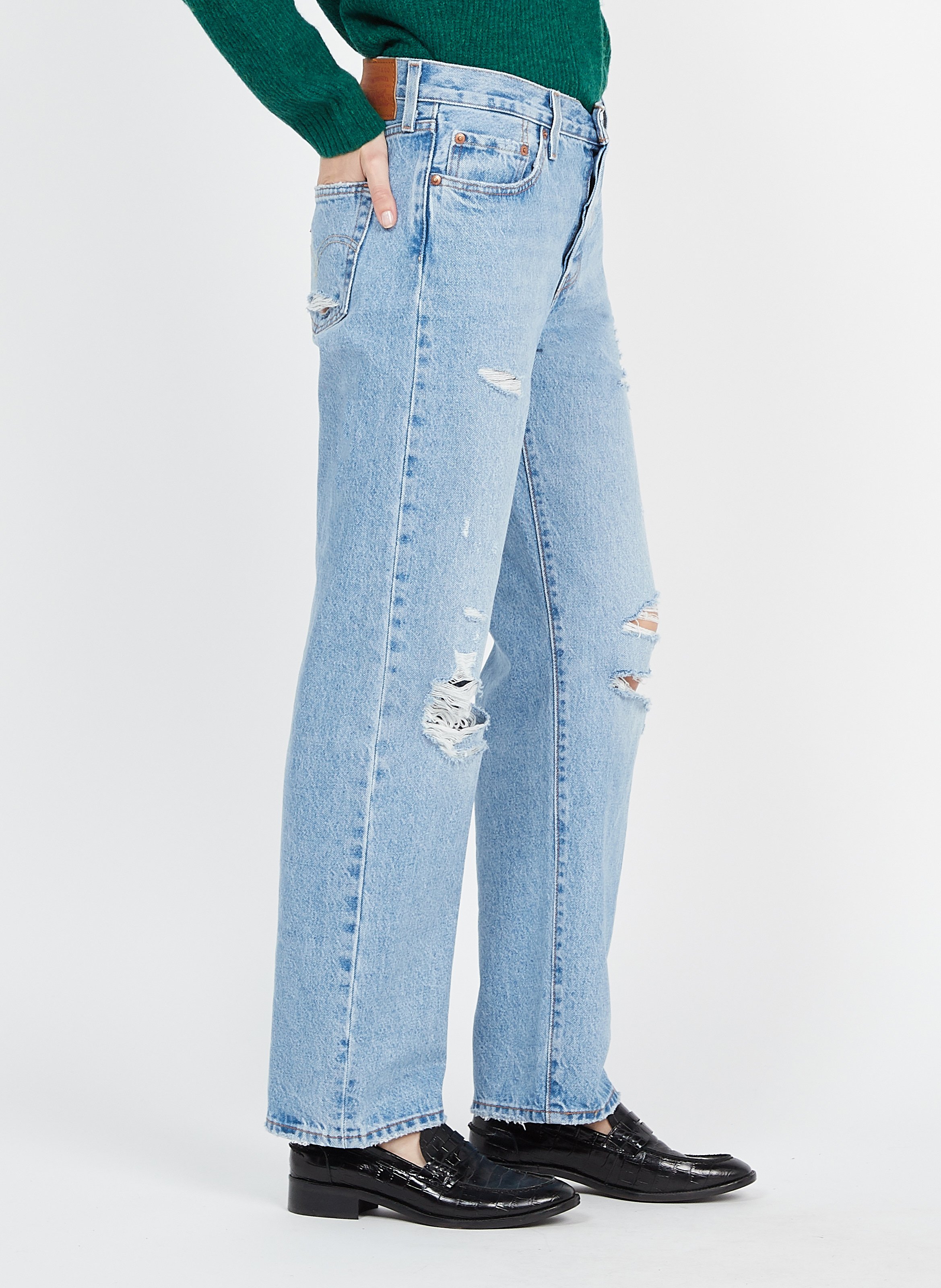 Jean droit en coton  LEVI'S Bleu