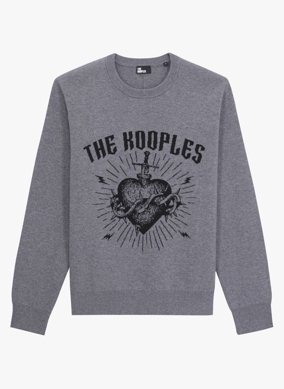 Black Round neck jacquard jumper