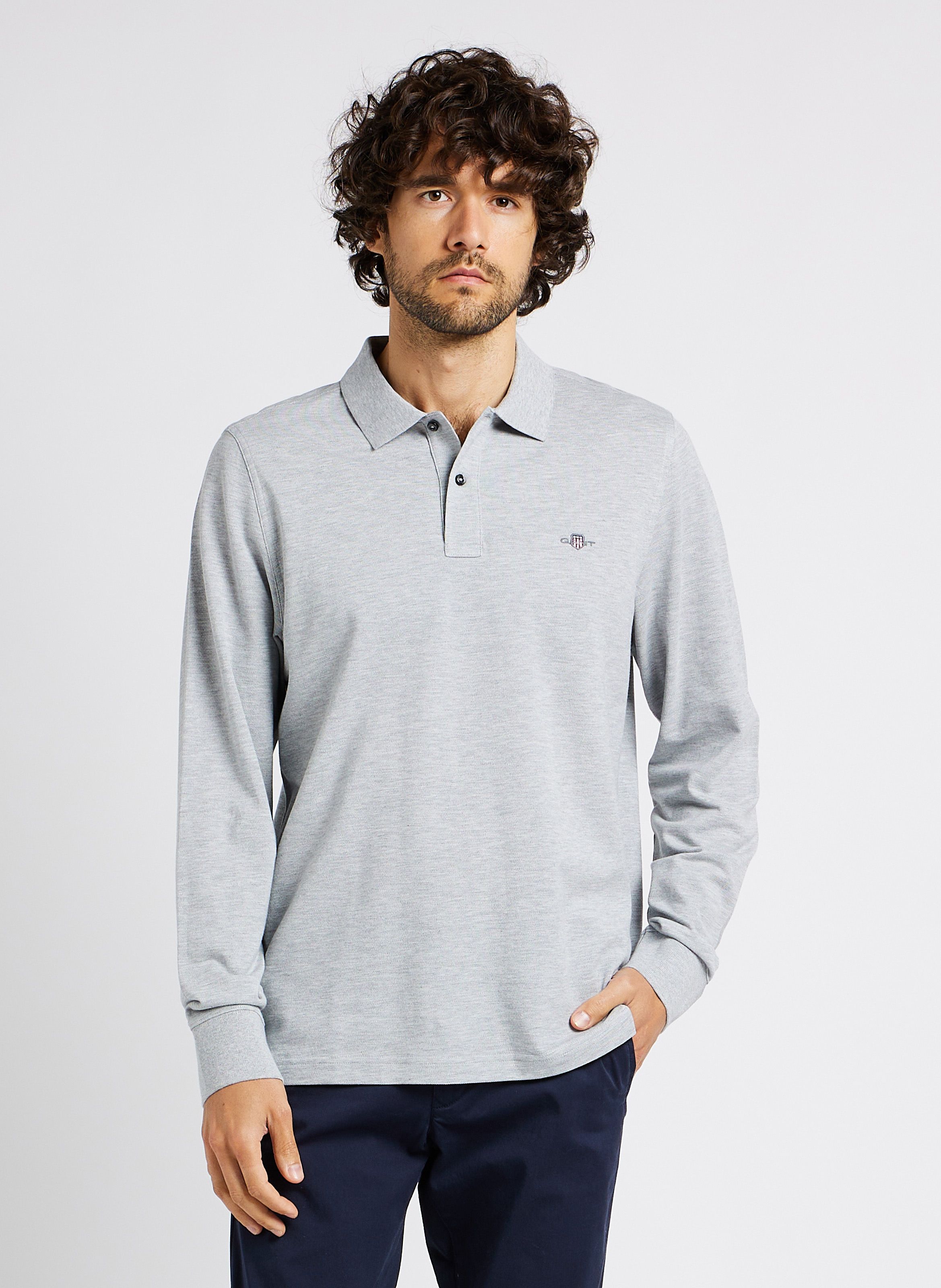 Gant grey polo outlet shirt