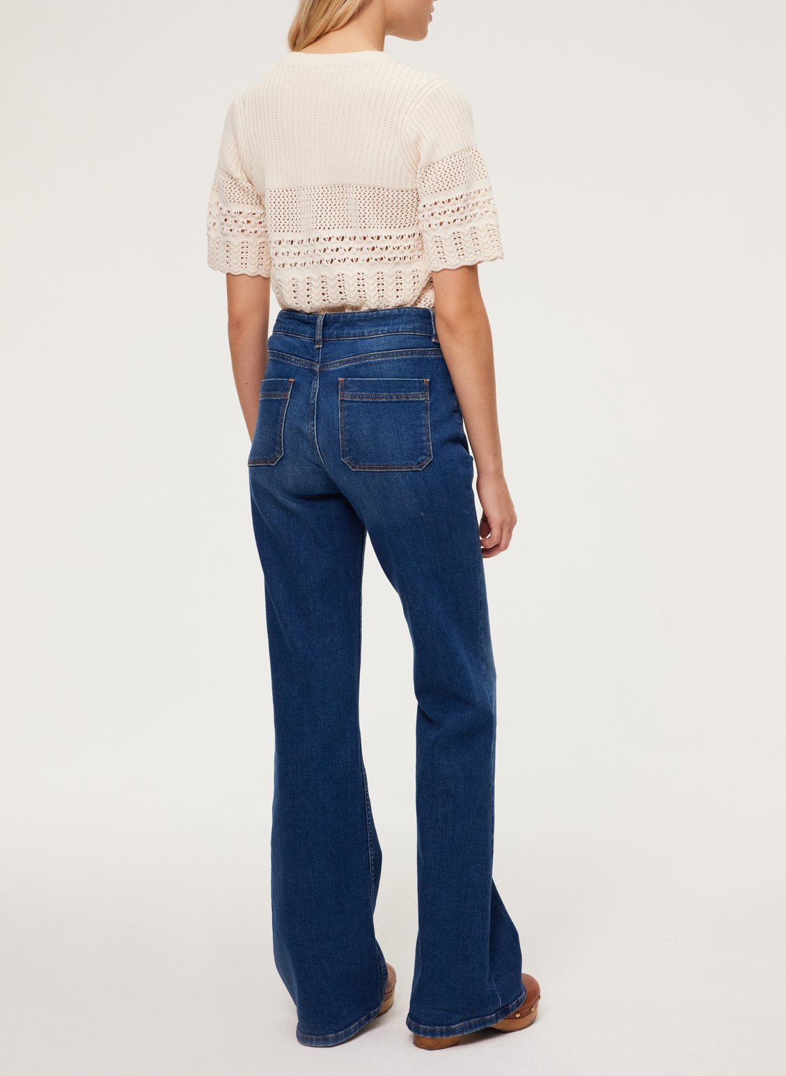 Flared cotton jeans PABLO Blue