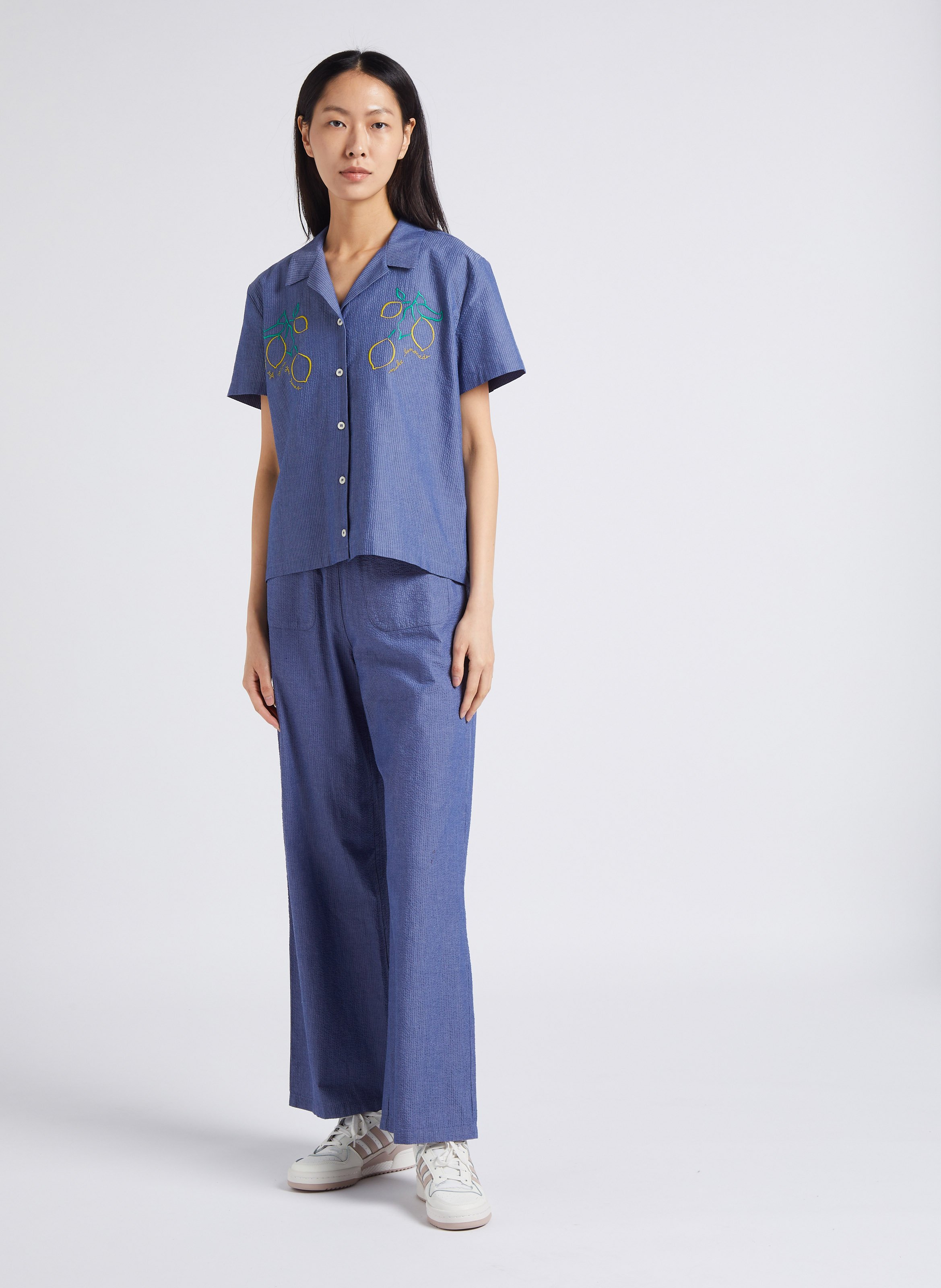 Cotton shirt with classic collar MAISON LABICHE Blue