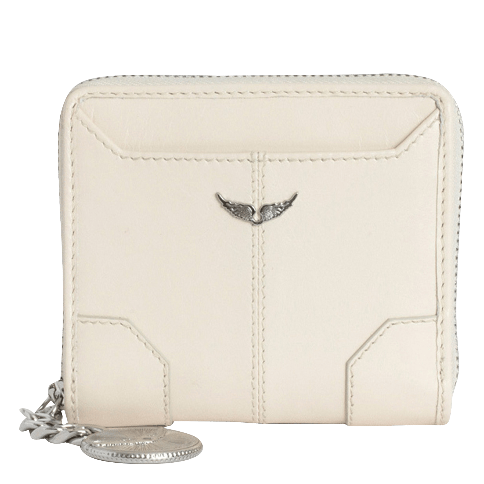 Porte-monnaie en cuir ZADIG&VOLTAIRE Blanc