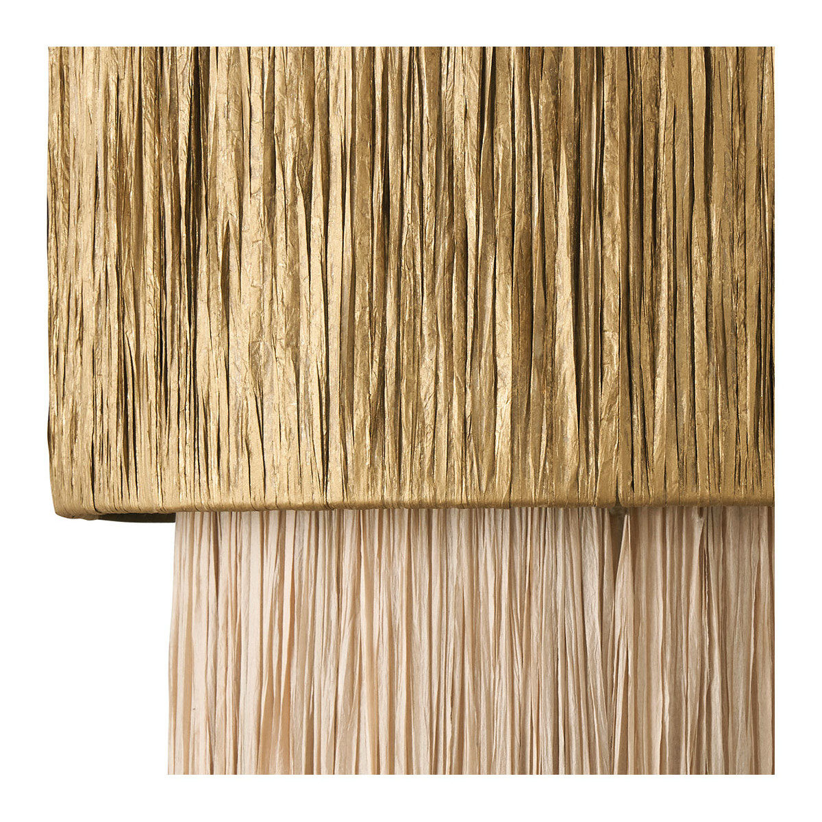 Non-electrified raffia wall lamp 34x22x31 BLANC D'IVOIRE Golden