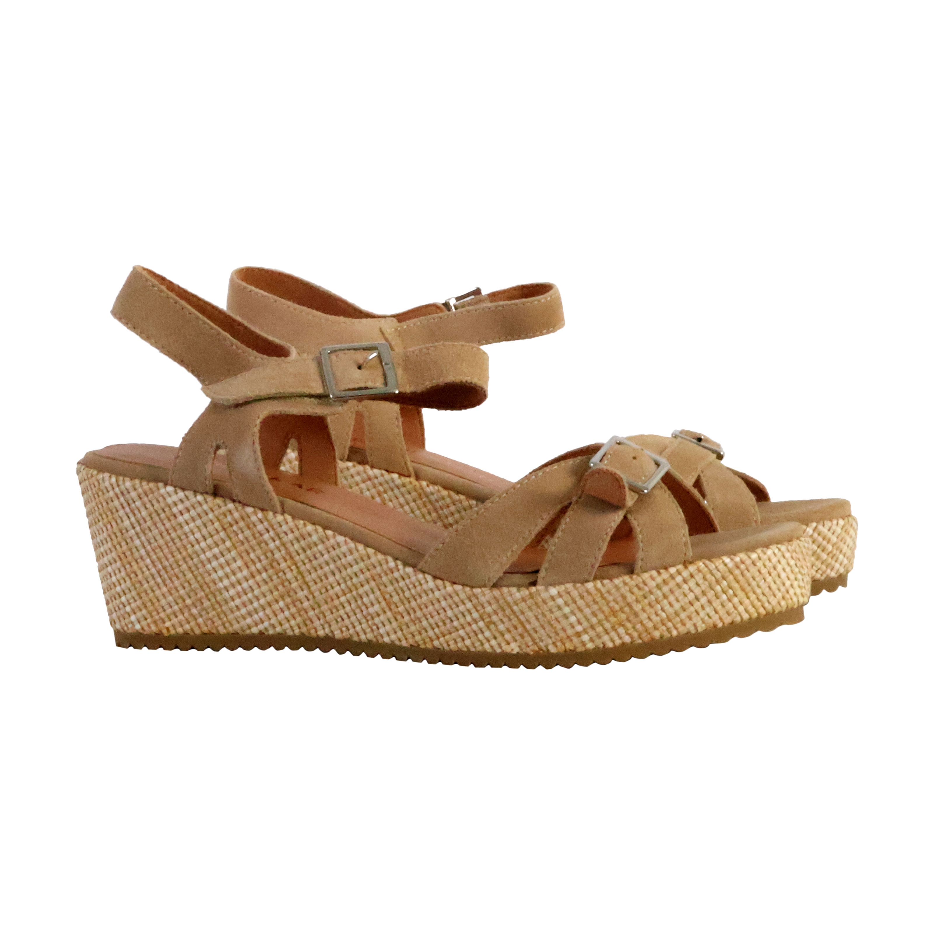 Esabel leather wedge sandal EMILIE KARSTON Beige