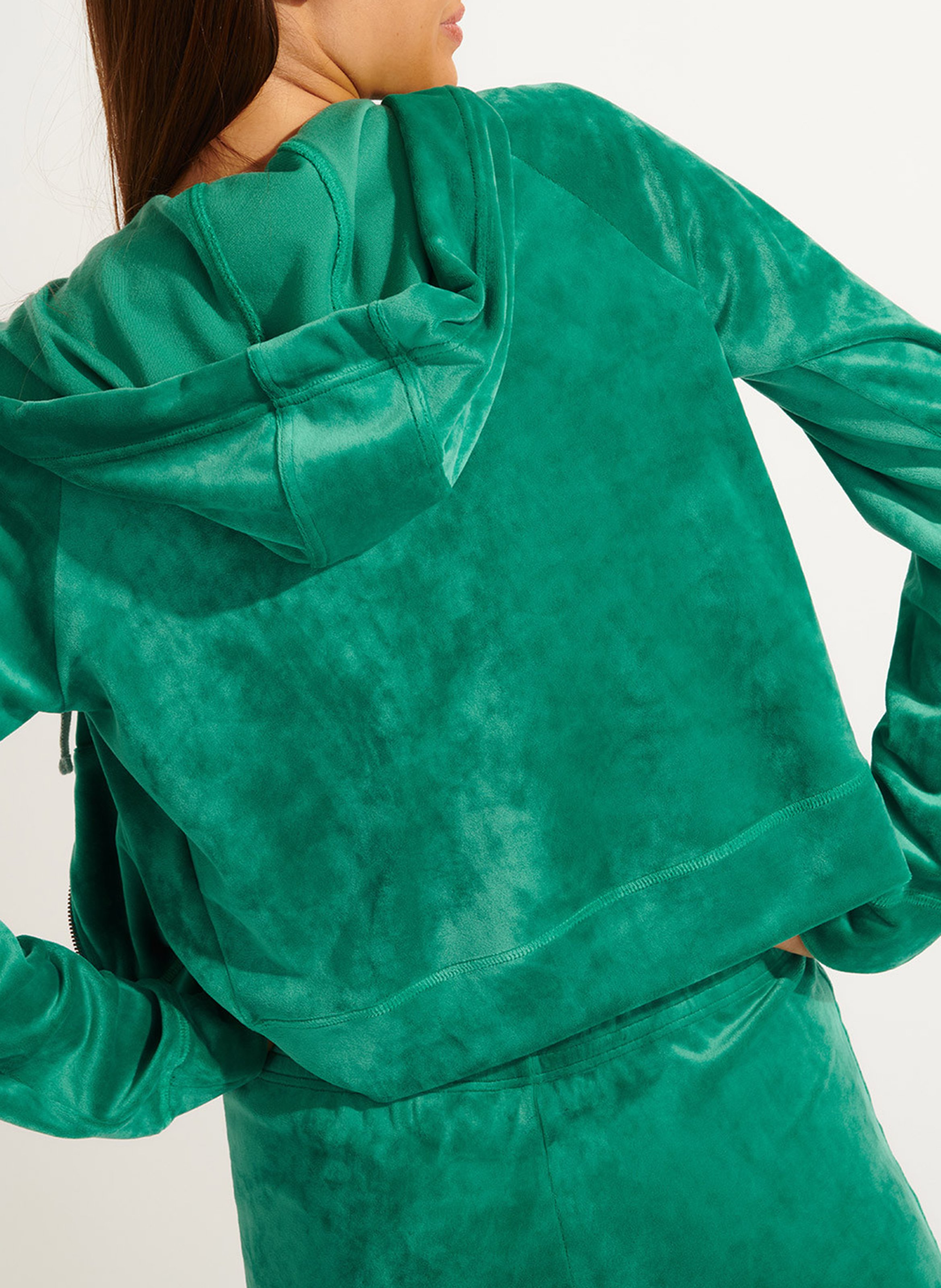 Sweat à capuche zippé BANANA MOON Vert