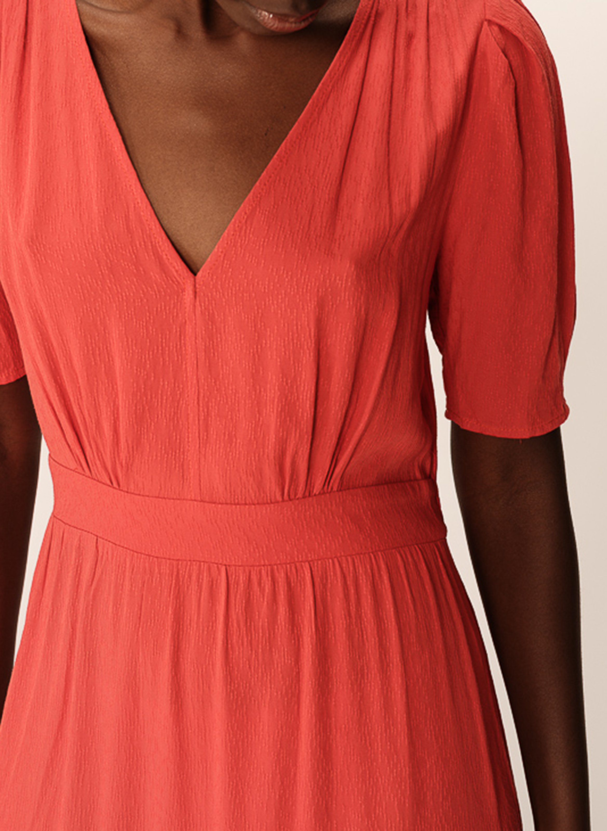 Long V-neck dress GRACE ET MILA Brown