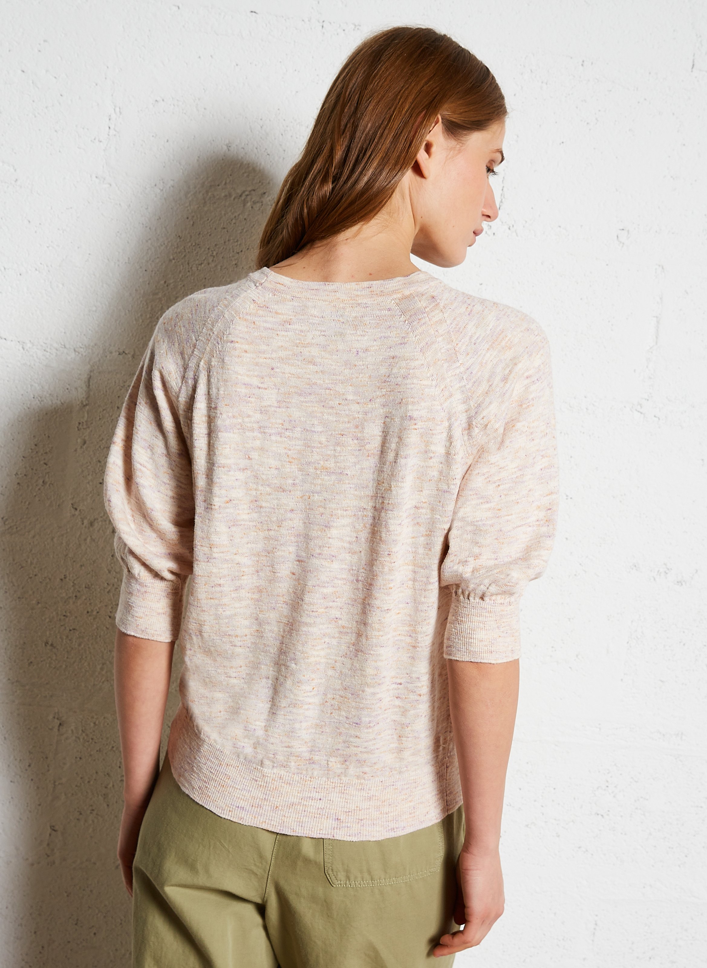 Straight printed cotton blend sweater BELLEROSE Blue