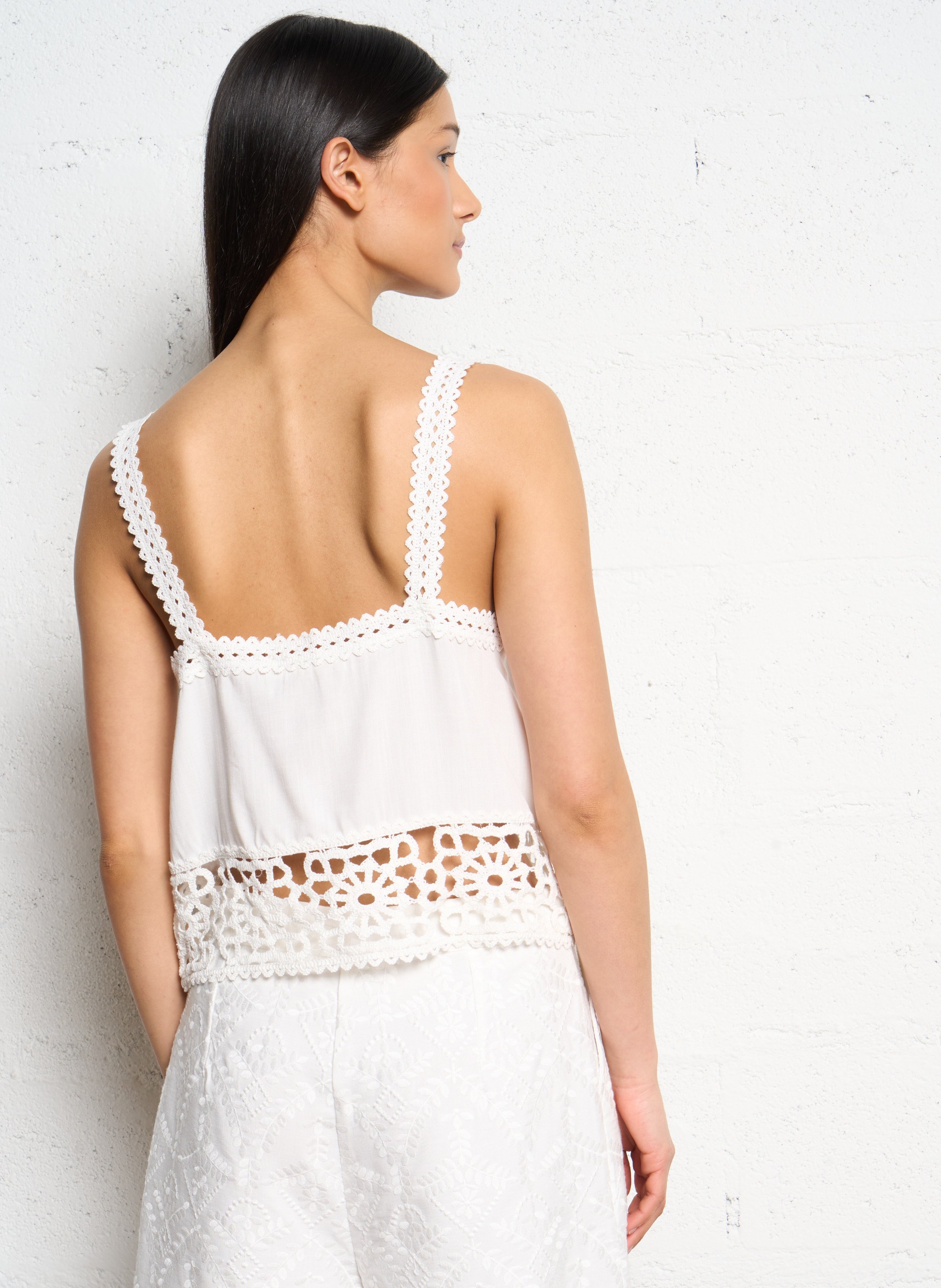 Straight top LA PETITE ETOILE White