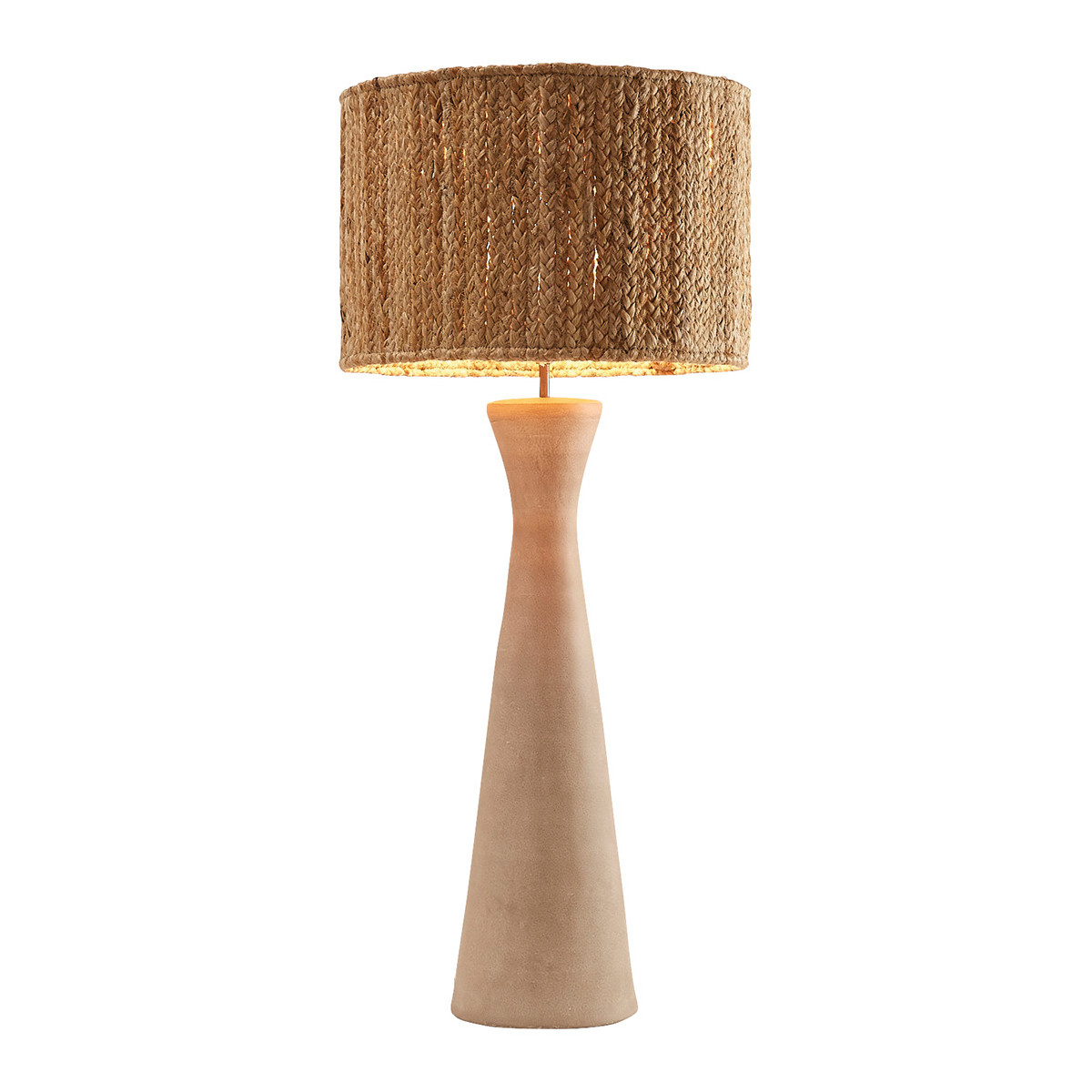 Lamp and its jute lampshade BLANC D'IVOIRE Beige