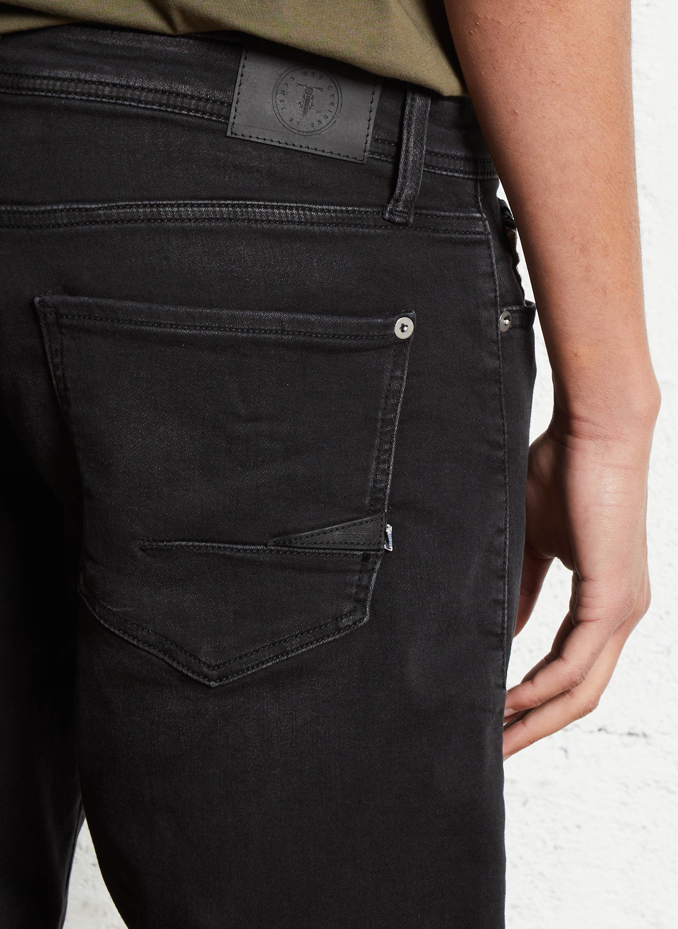 Bermuda en denim de coton mélangé LE TEMPS DES CERISES Noir