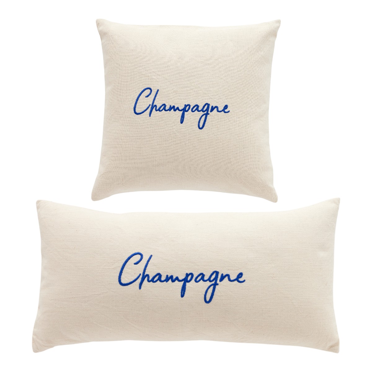 Set of 2 cotton removable cushion covers TODAY LINGE DE MAISON Blue