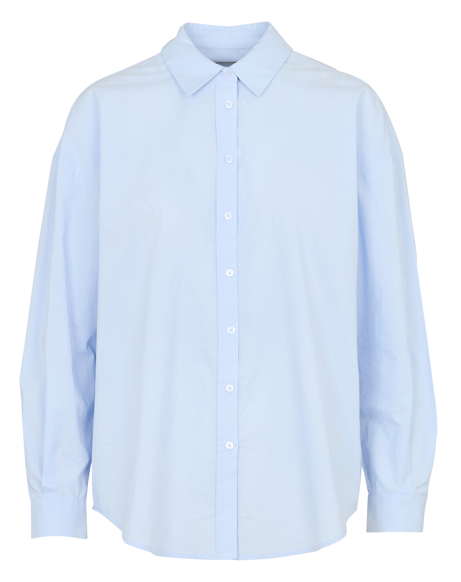 Weite einfarbige Baumwollbluse JC SOPHIE Blau