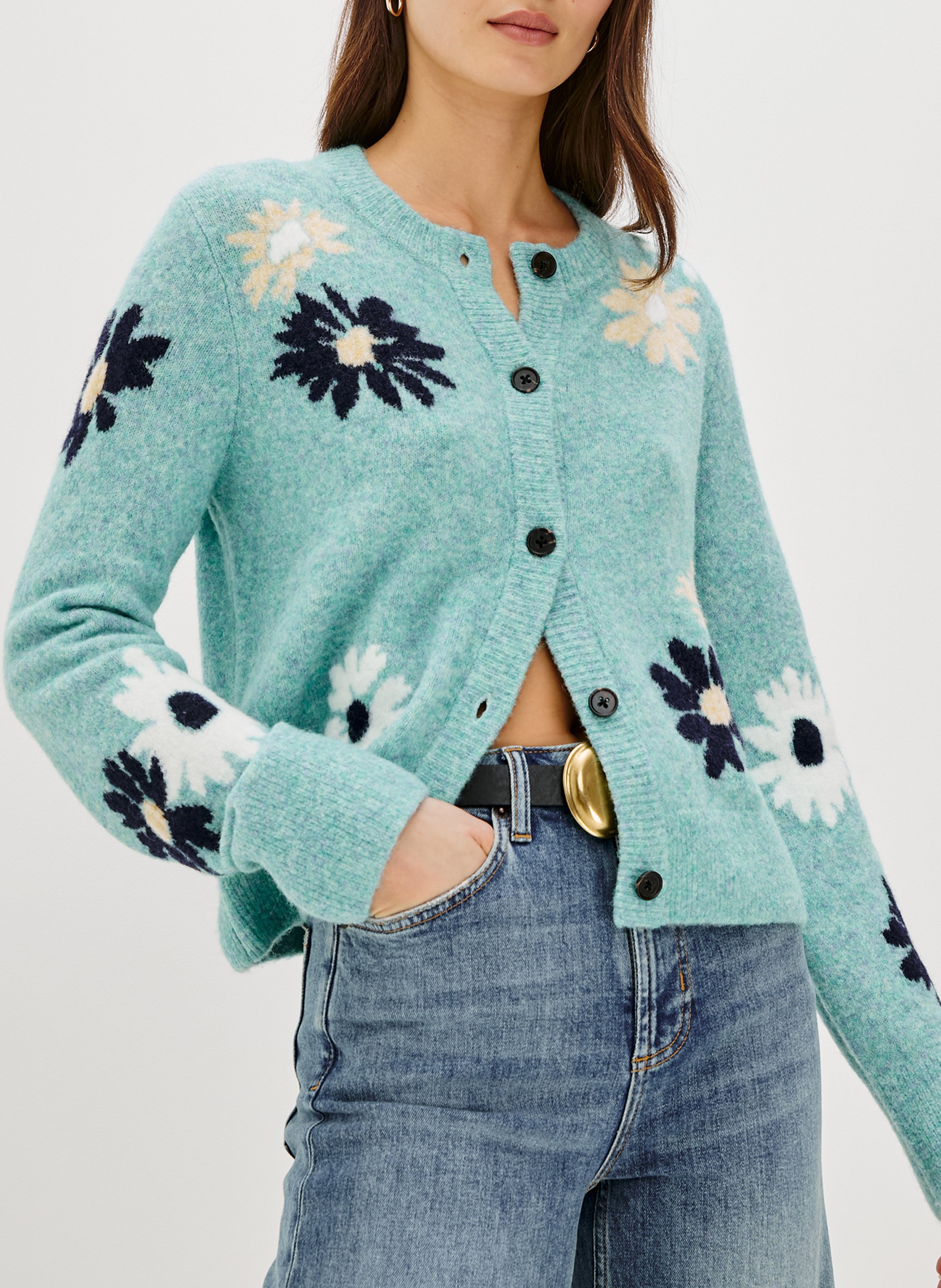 Cardigan droit à imprimé floral RAILS Multicolore