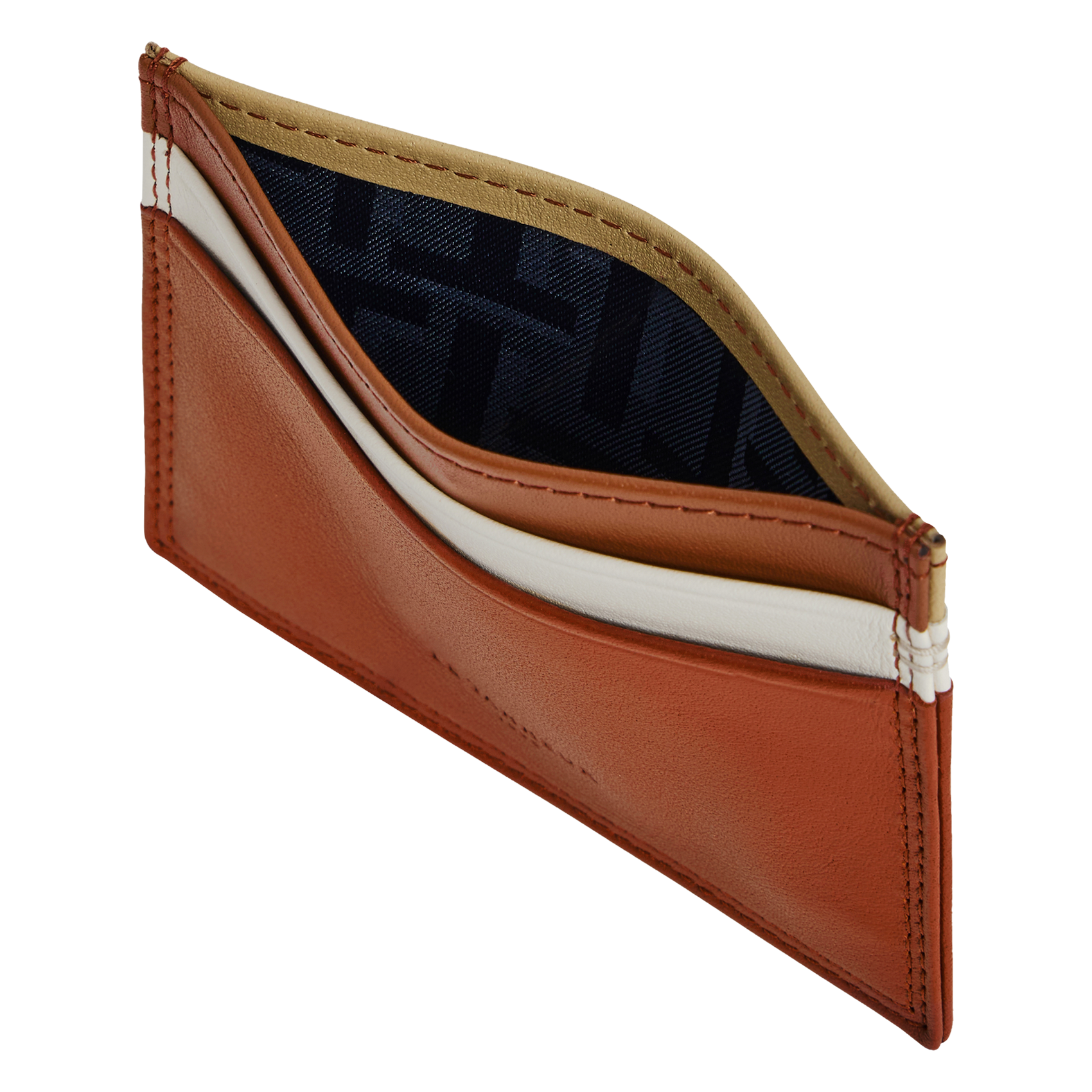 Gladde, leren pasjeshouder LE TANNEUR Veelkleurig