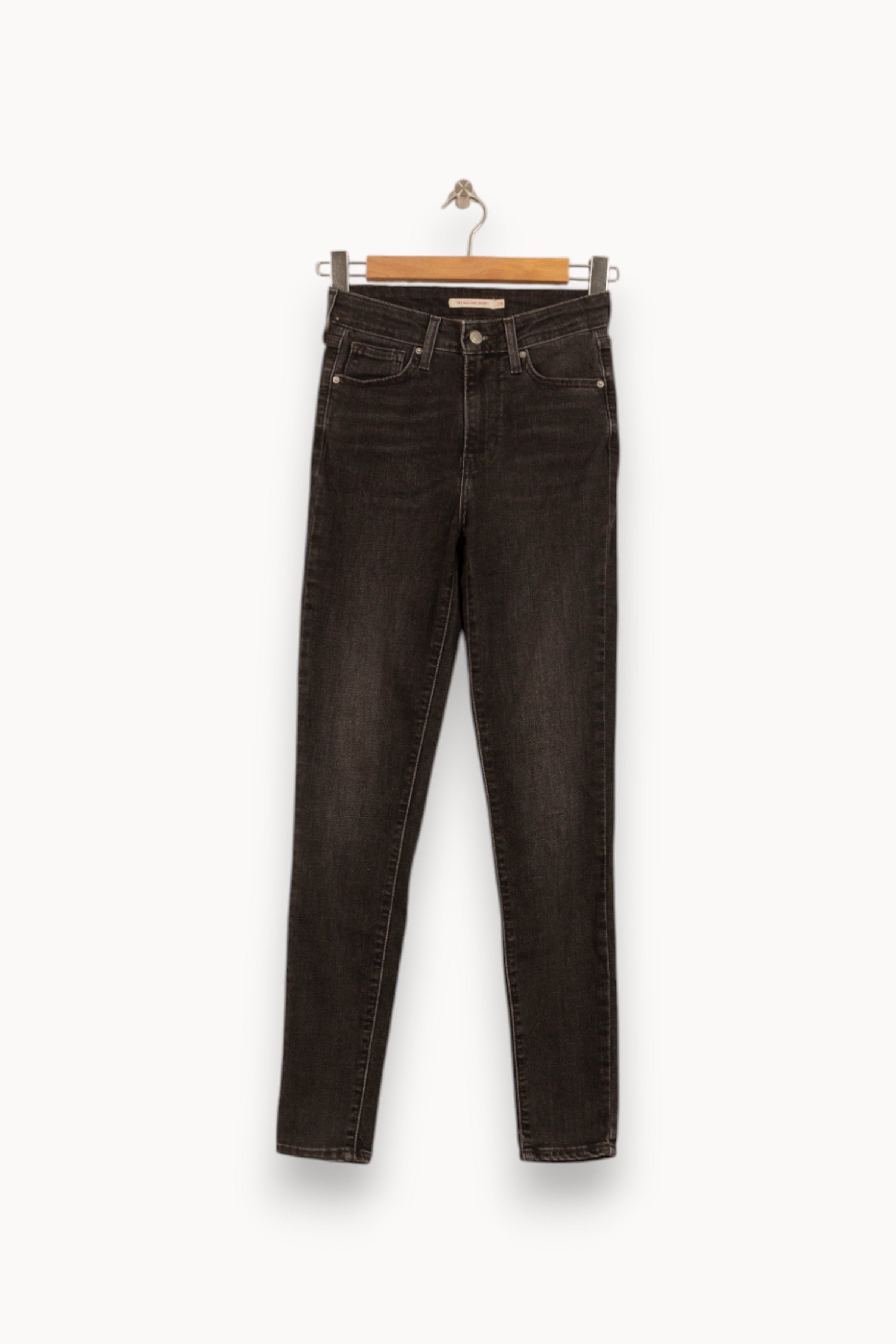 Cropped slim jeans with studs LEVI'S - Seconde main Grey