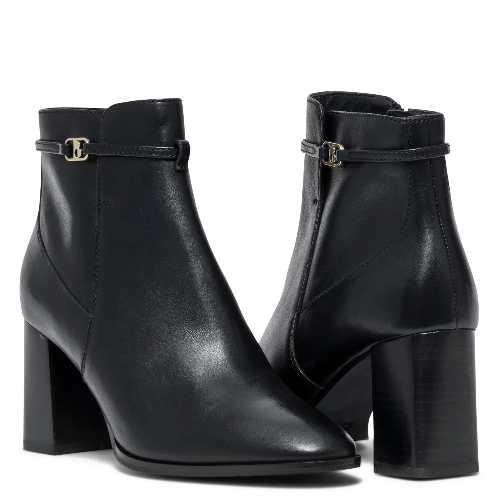 Bottines à lanières fantaisies en cuir BOCAGE Noir