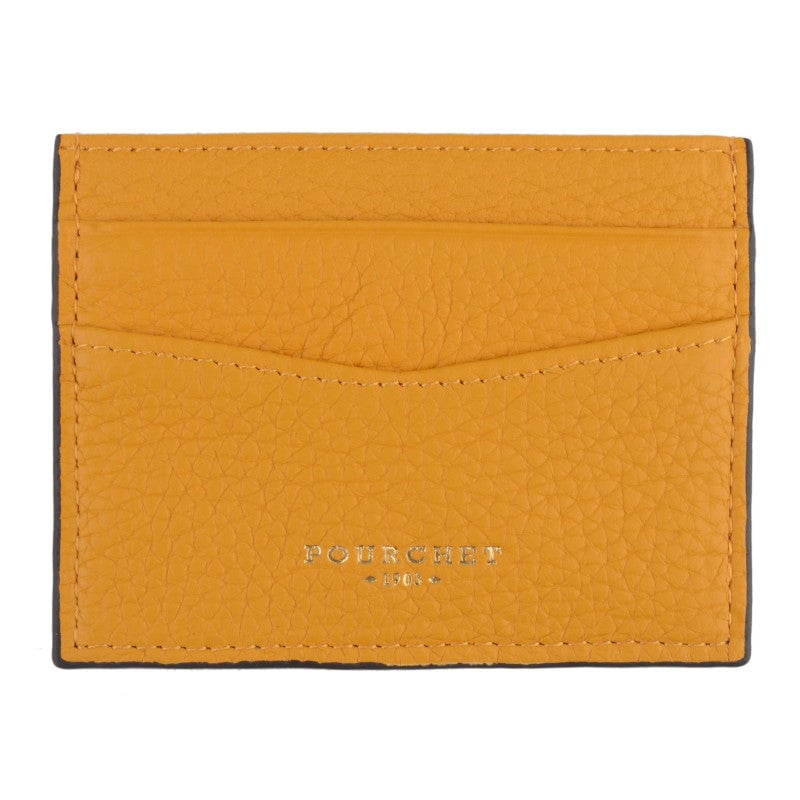 Card holder - cowhide leather POURCHET Red