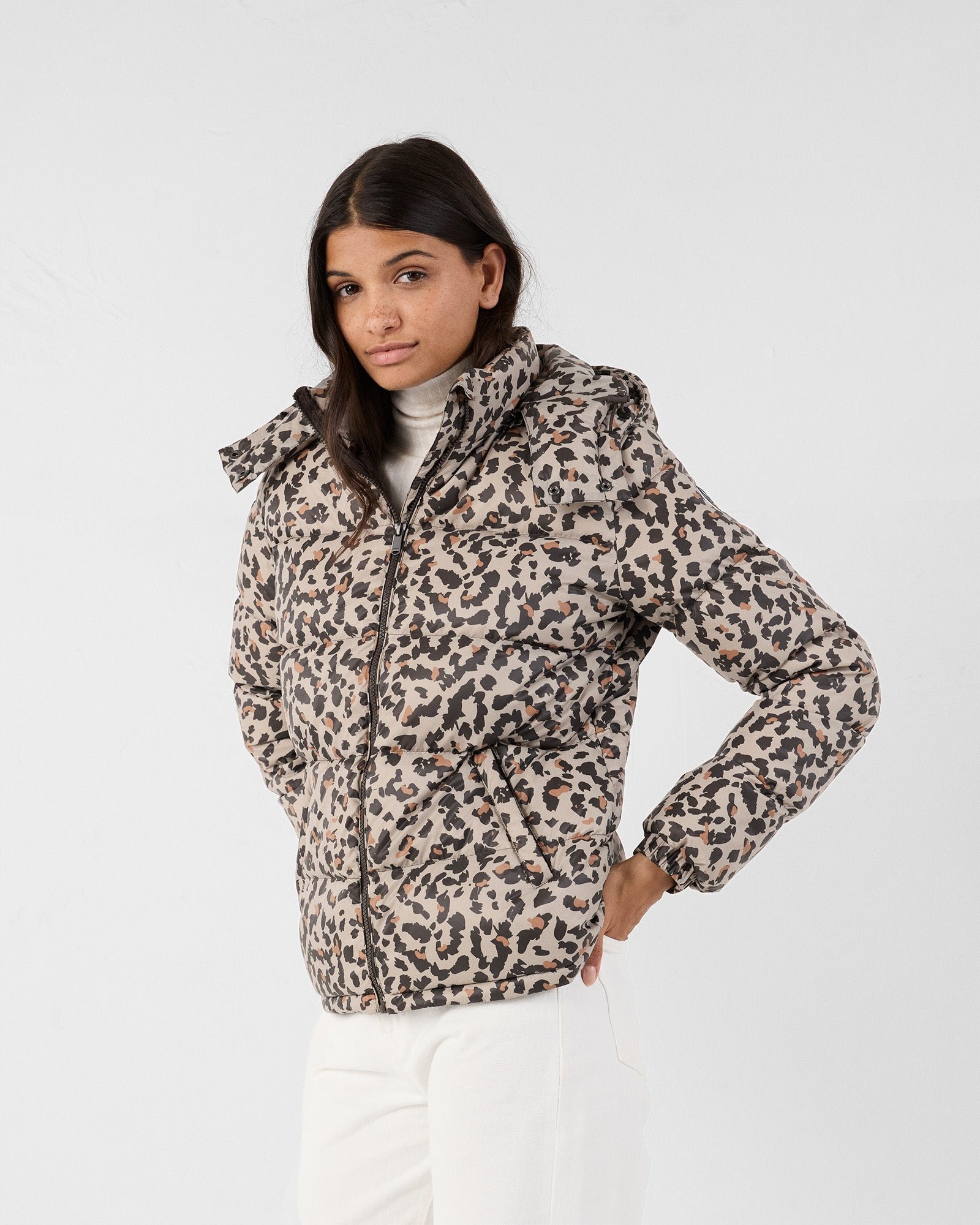 Prague Print Puffer Extreme Cold Jacket JOTT Brown