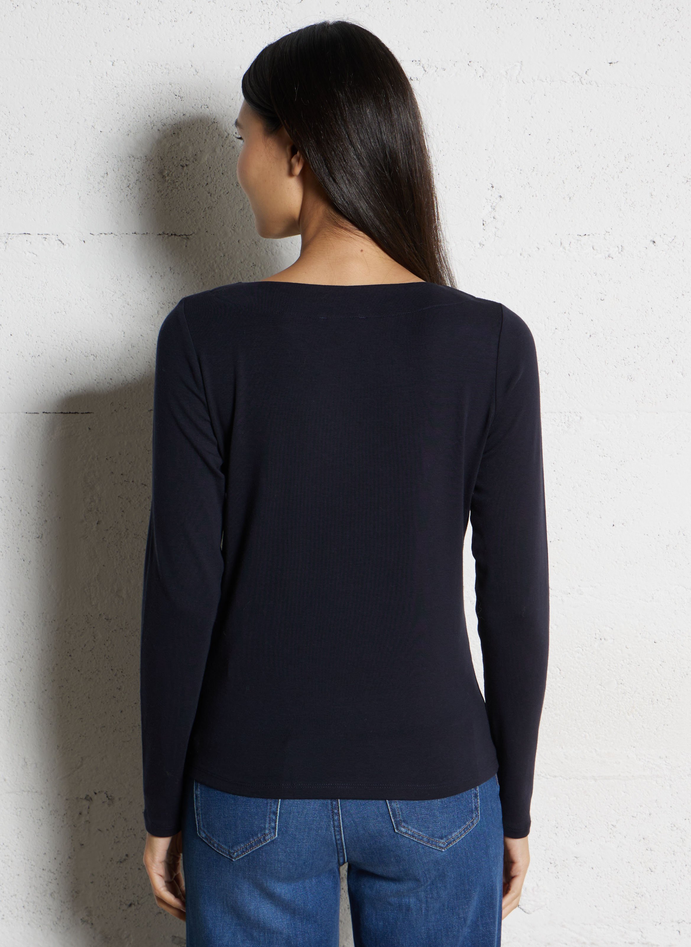 Straight-cut round-neck T-shirt MAISON 123 Blue
