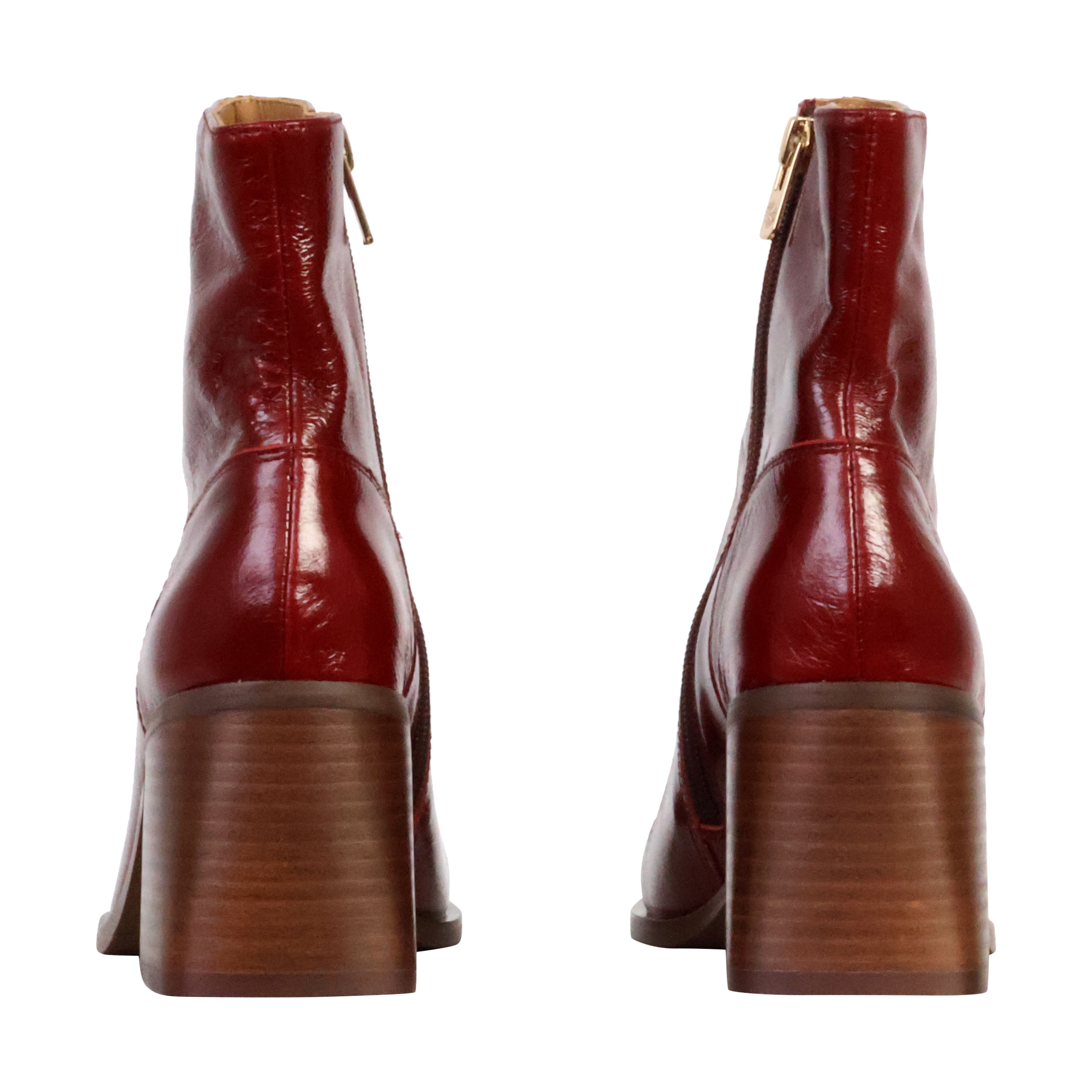 Victoria leather ankle boot Red