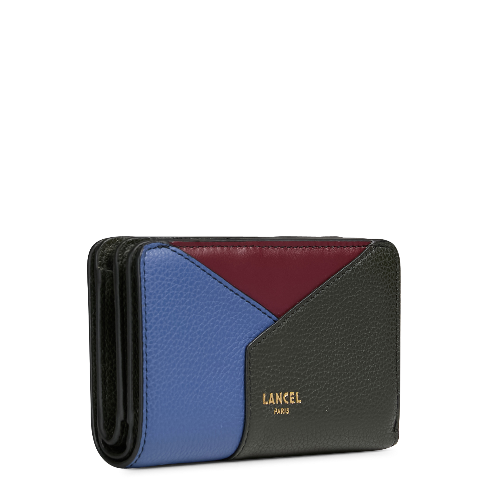 Portefeuille en cuir LANCEL Bleu