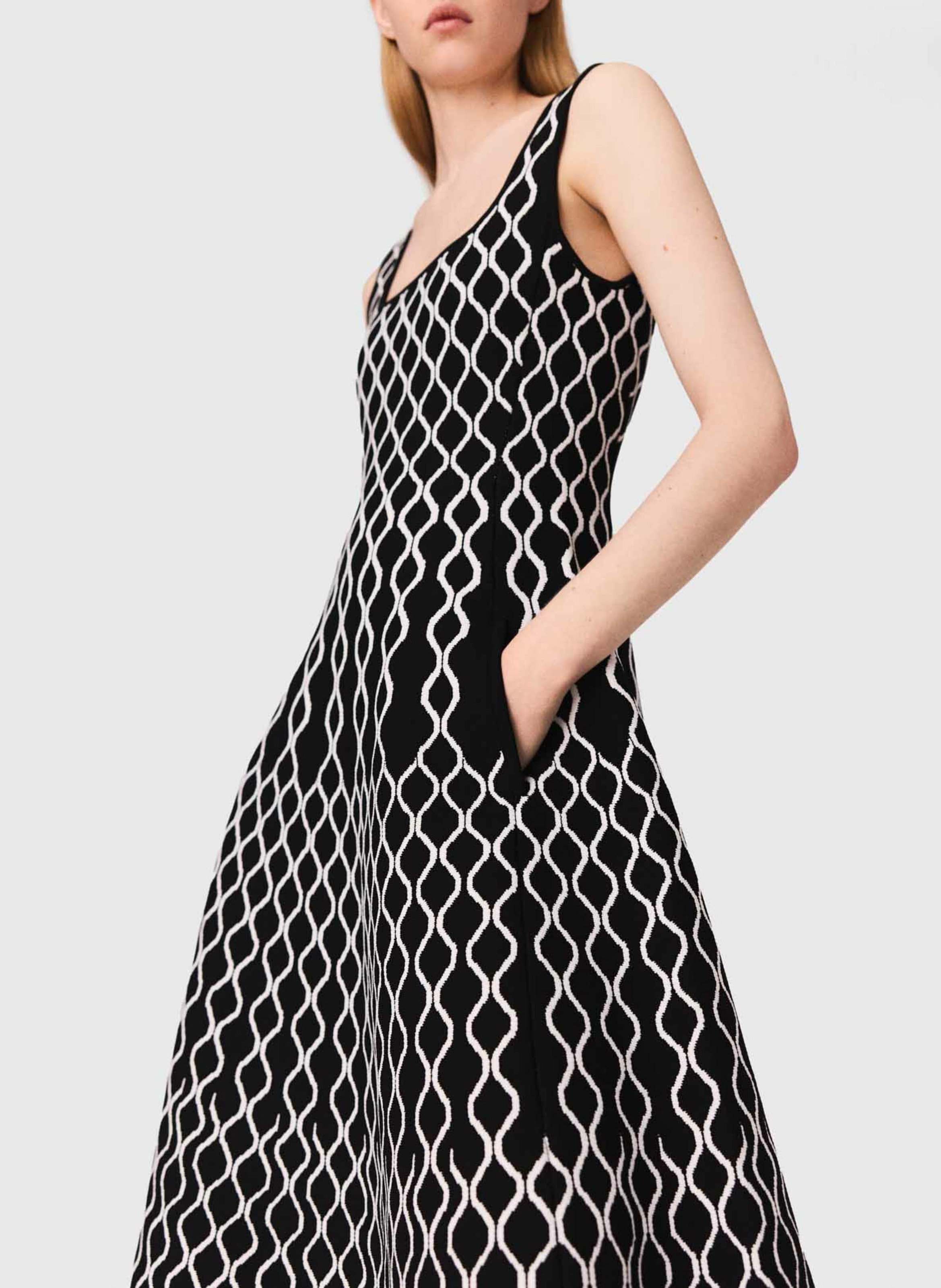 Jacquard-knit short dress MAJE Black