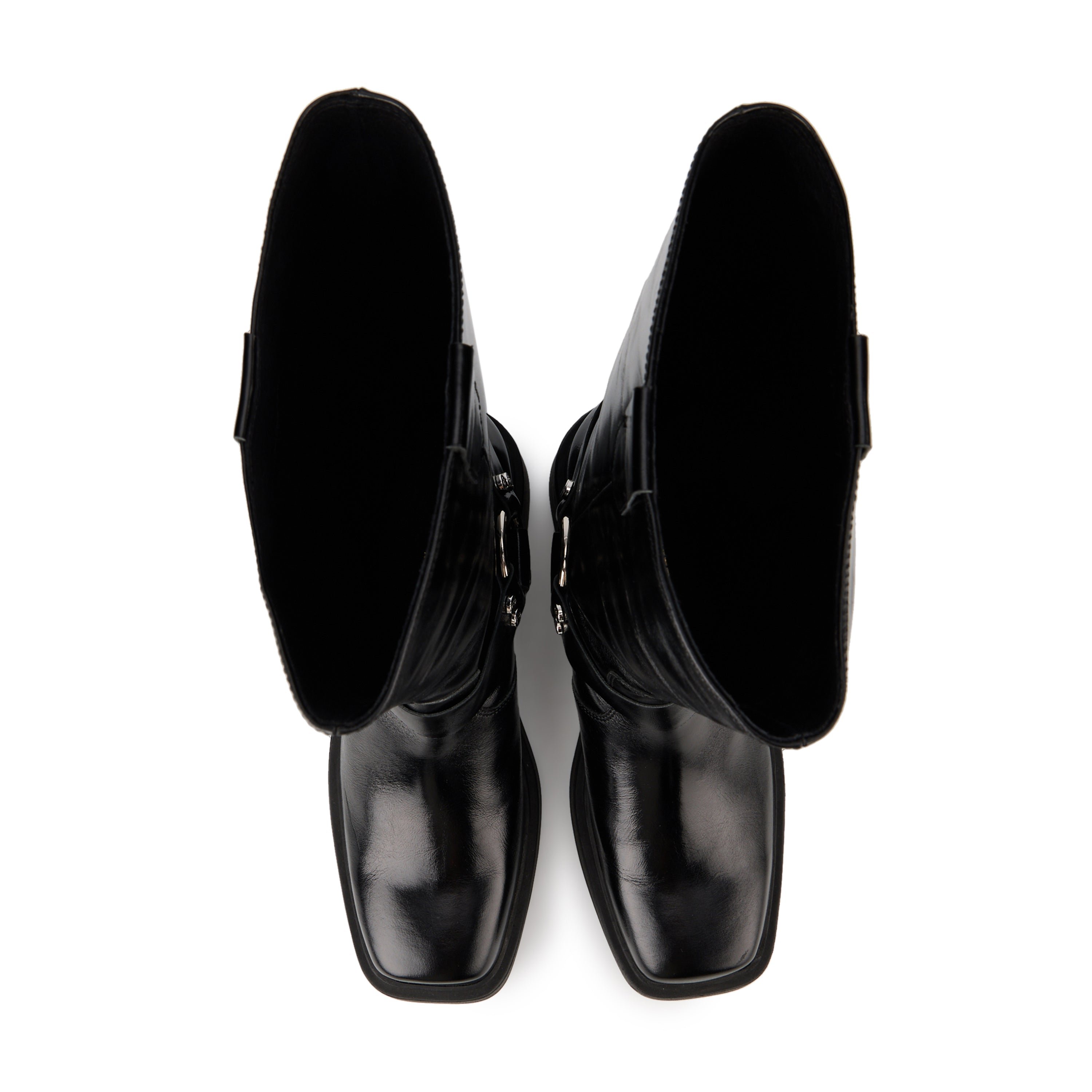 Glossy leather skirt BONS BAISERS PARIS Black