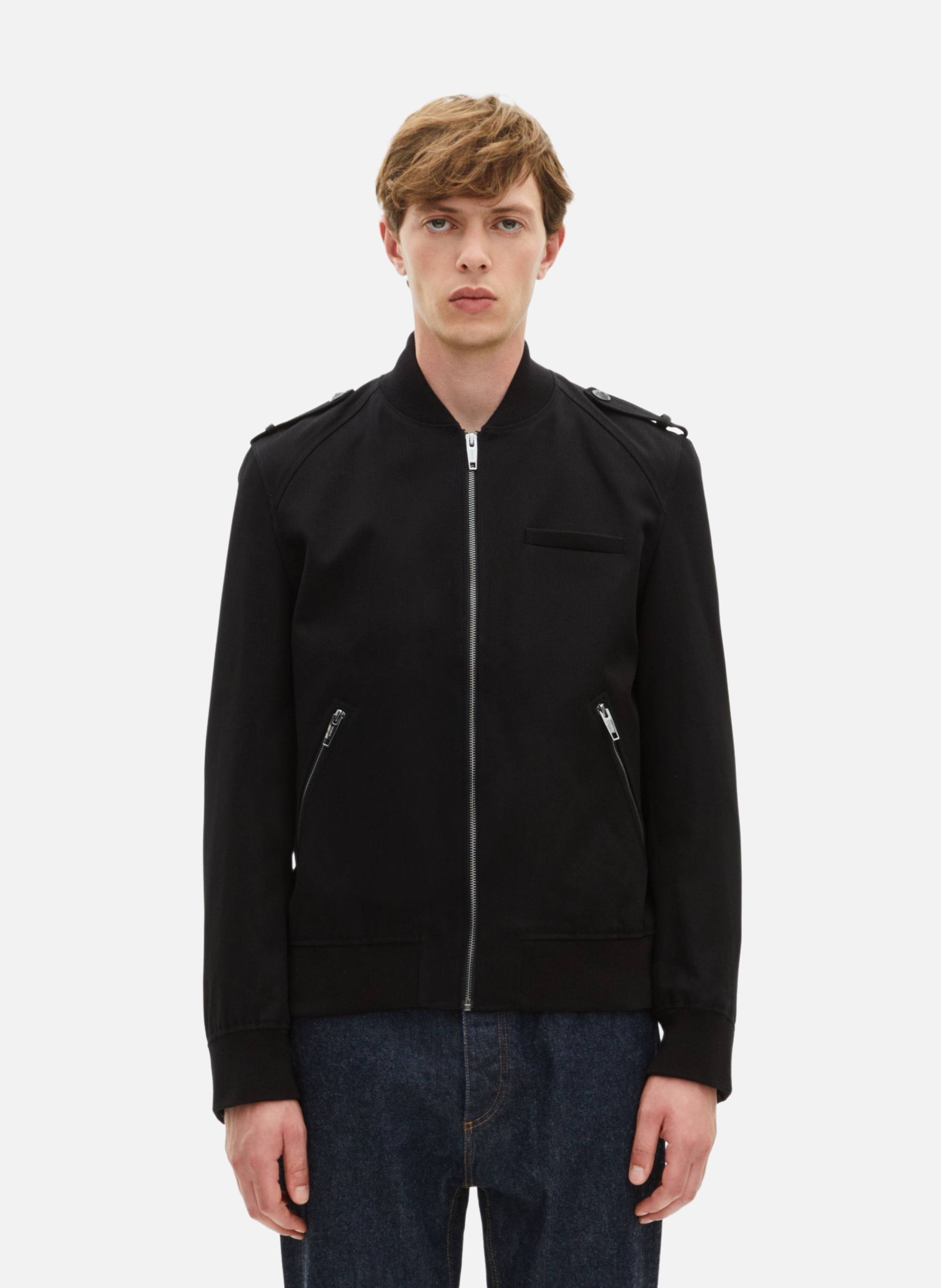 Leather jacket with hood THE KOOPLES Black