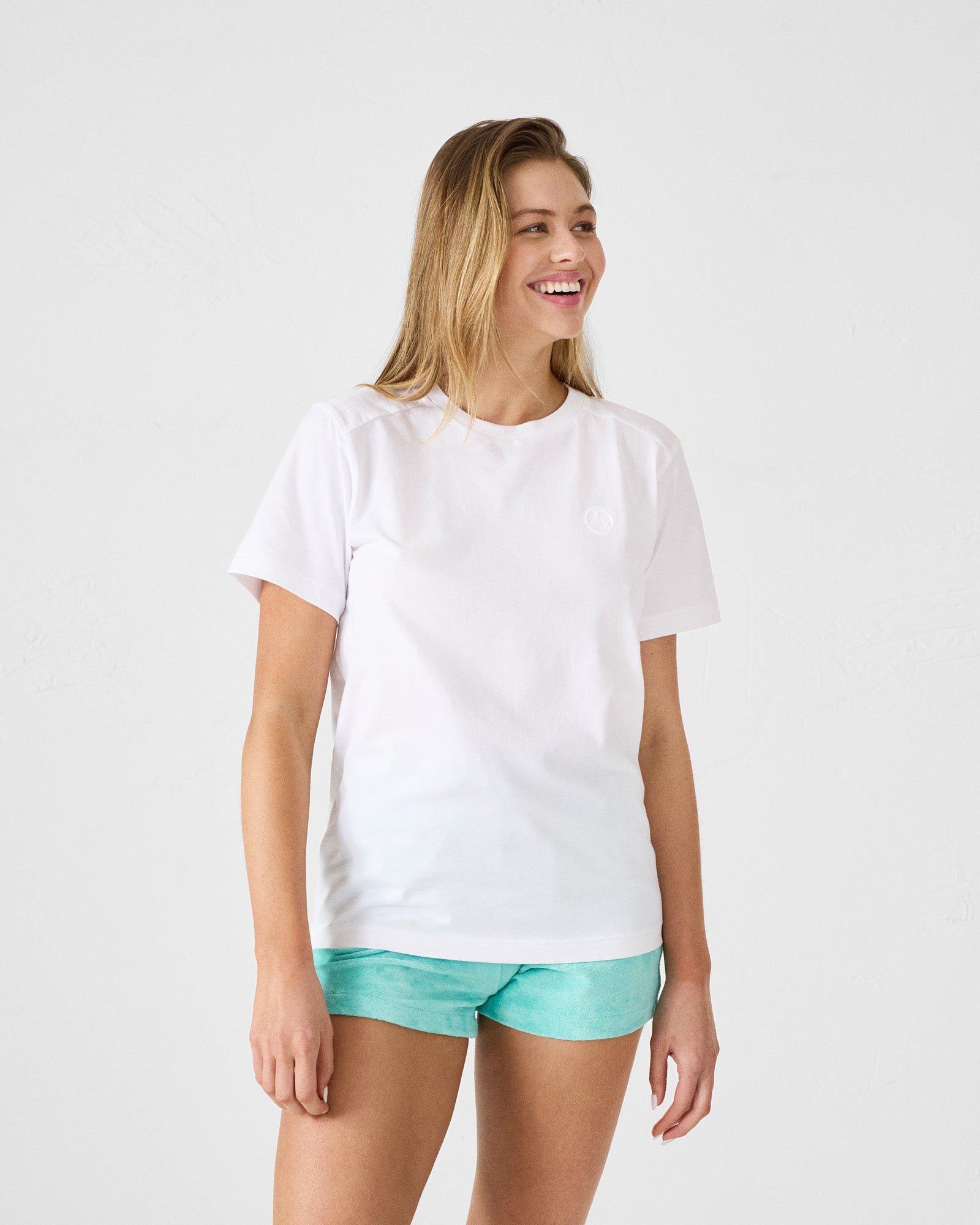 Round neck cotton T-shirt JOTT White