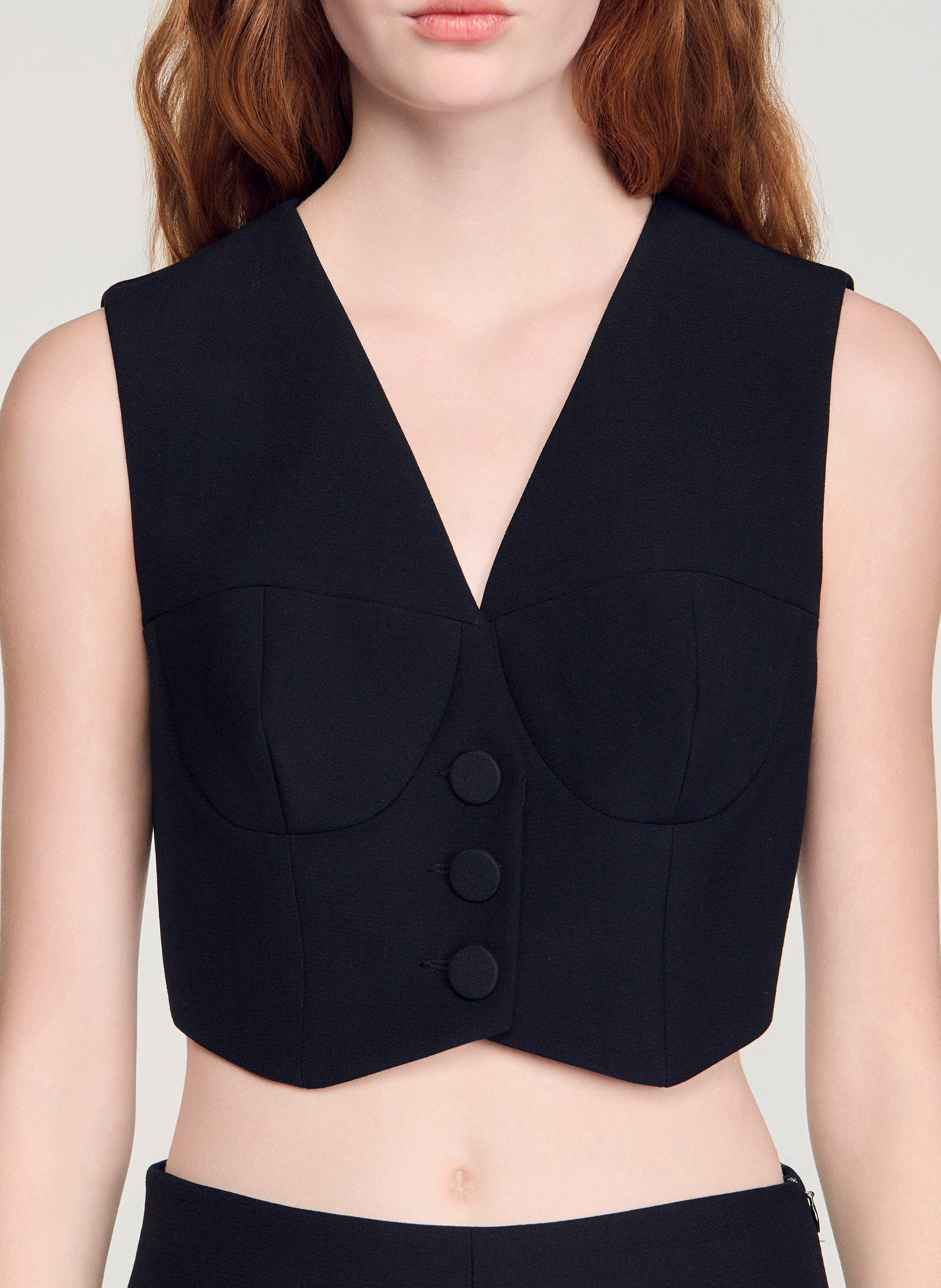 Gilet de costume  SANDRO Noir