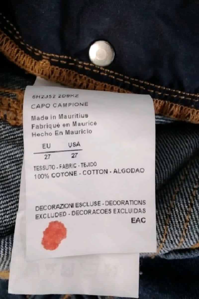 Straight cotton-blend pants ARMANI - SECONDE MAIN Blue