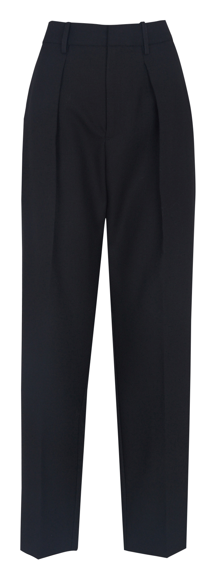 Pantalon à pinces en laine SOEUR Noir