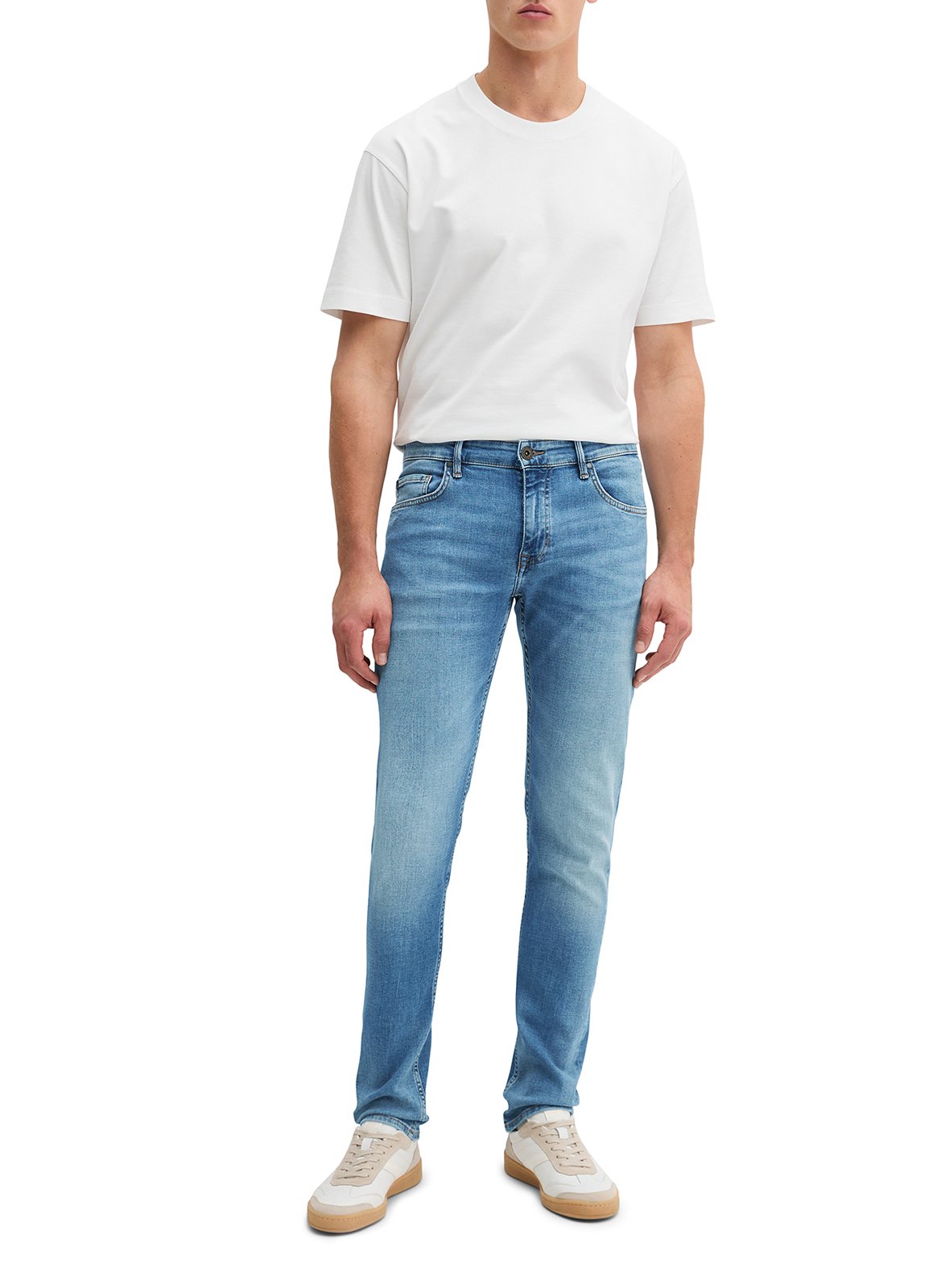 Cotton-blend straight jeans MARC O'POLO Blue