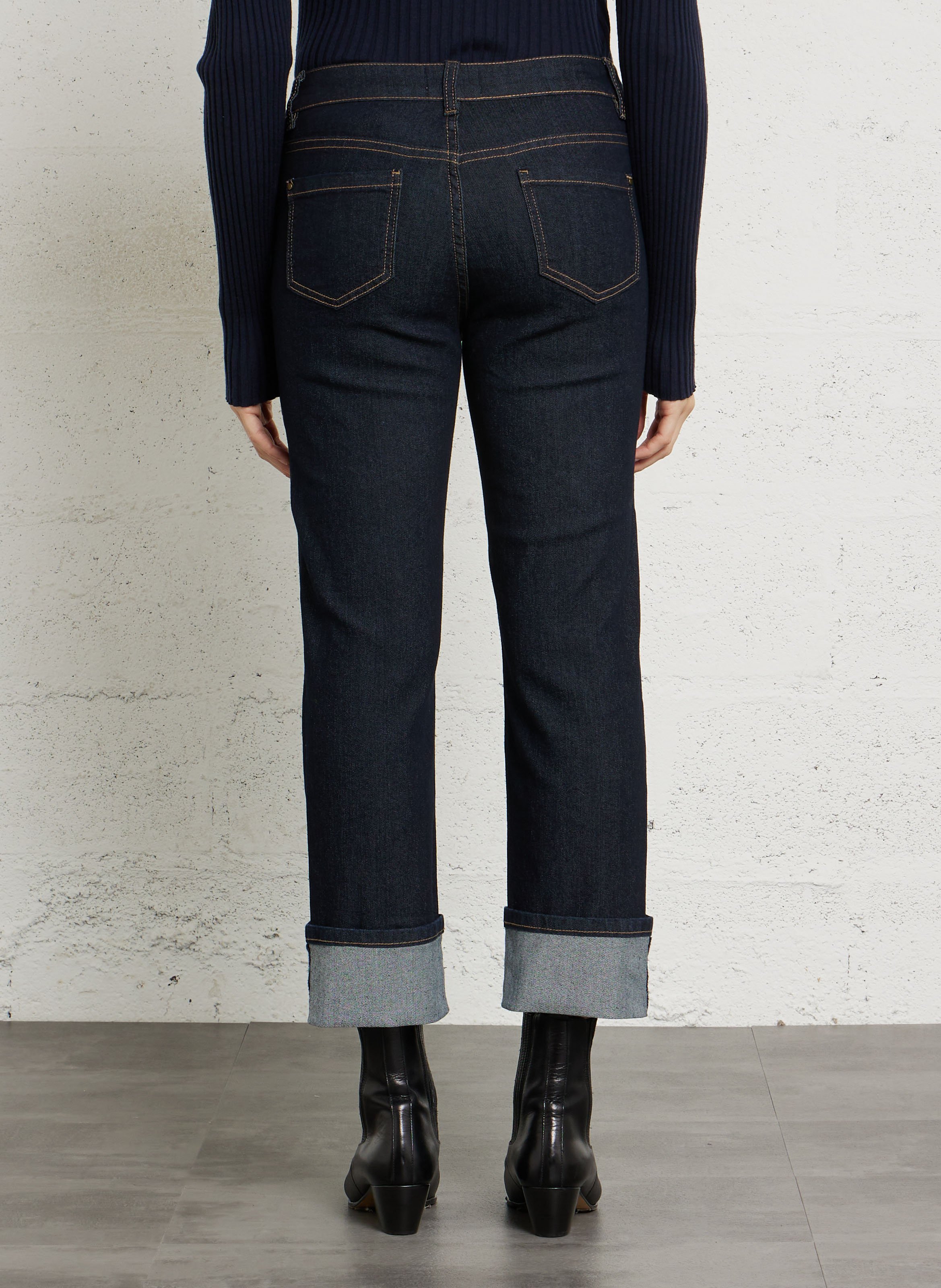 Cropped Jeans aus Baumwoll-Mix MAISON 123 Blau