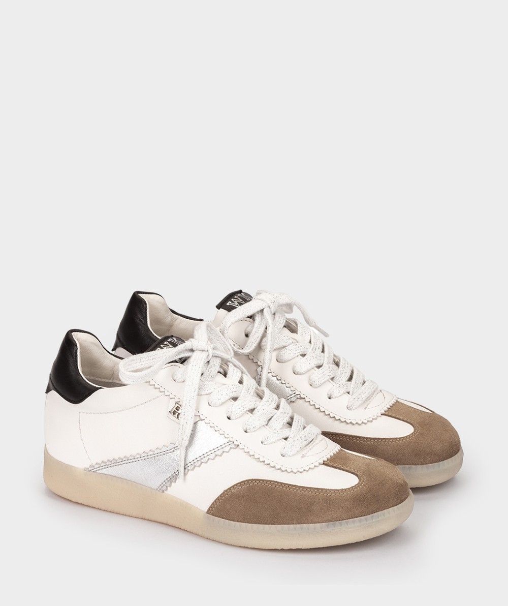 Cracked leather sneakers PEDRO MIRALLES White