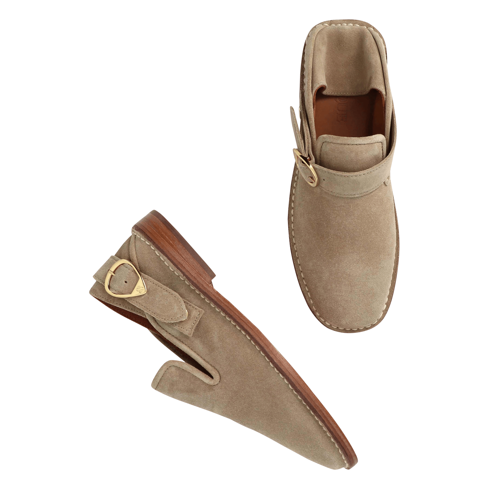 Ledermokassins Beige